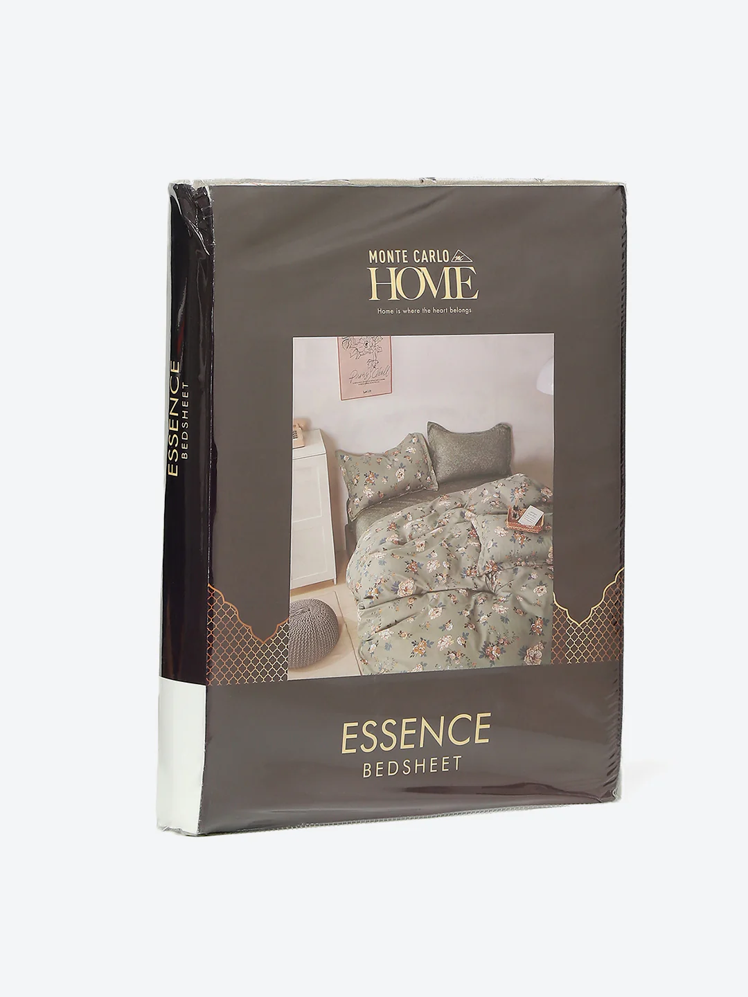 130 GSM Polyester Double Bed 1 Bedsheet with 2 Pillow Covers (Essence) - Image 9