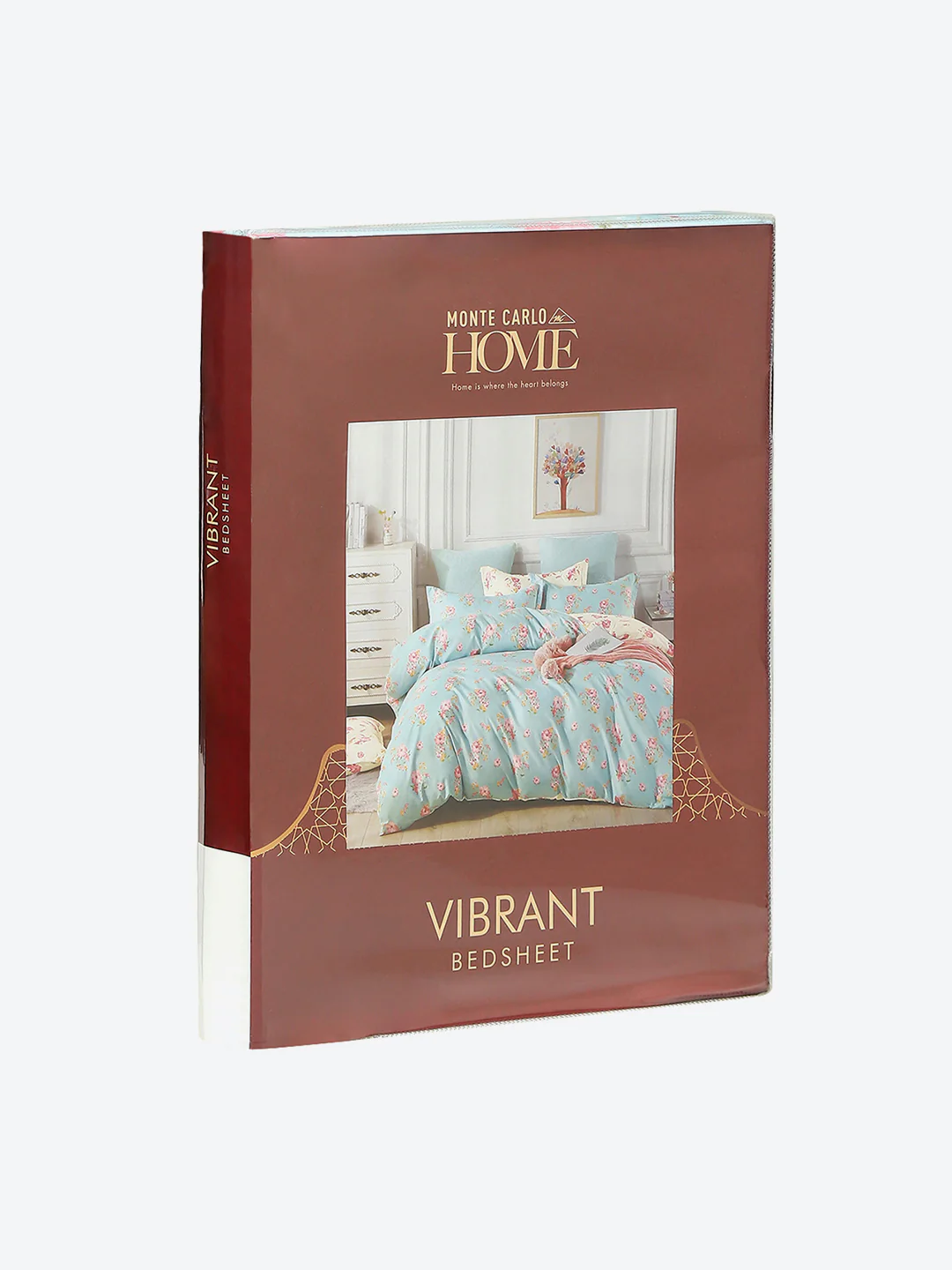130 GSM Polyester Double Bed 1 Bedsheet with 2 Pillow Covers (Vibrant) - Image 9