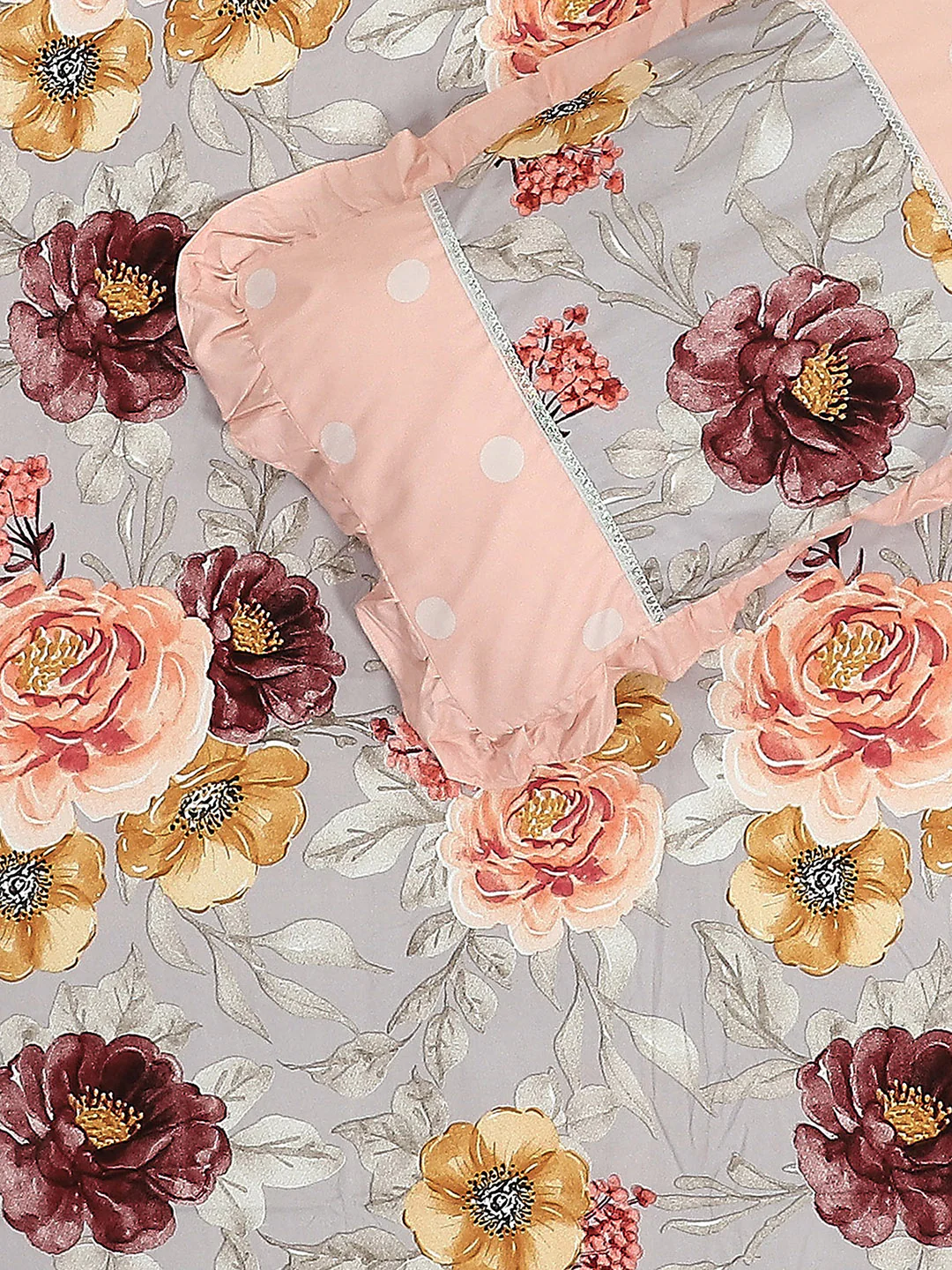 130 GSM Polyester Double Bed 1 Bedsheet with 2 Pillow Covers (Vibrant) - Image 5