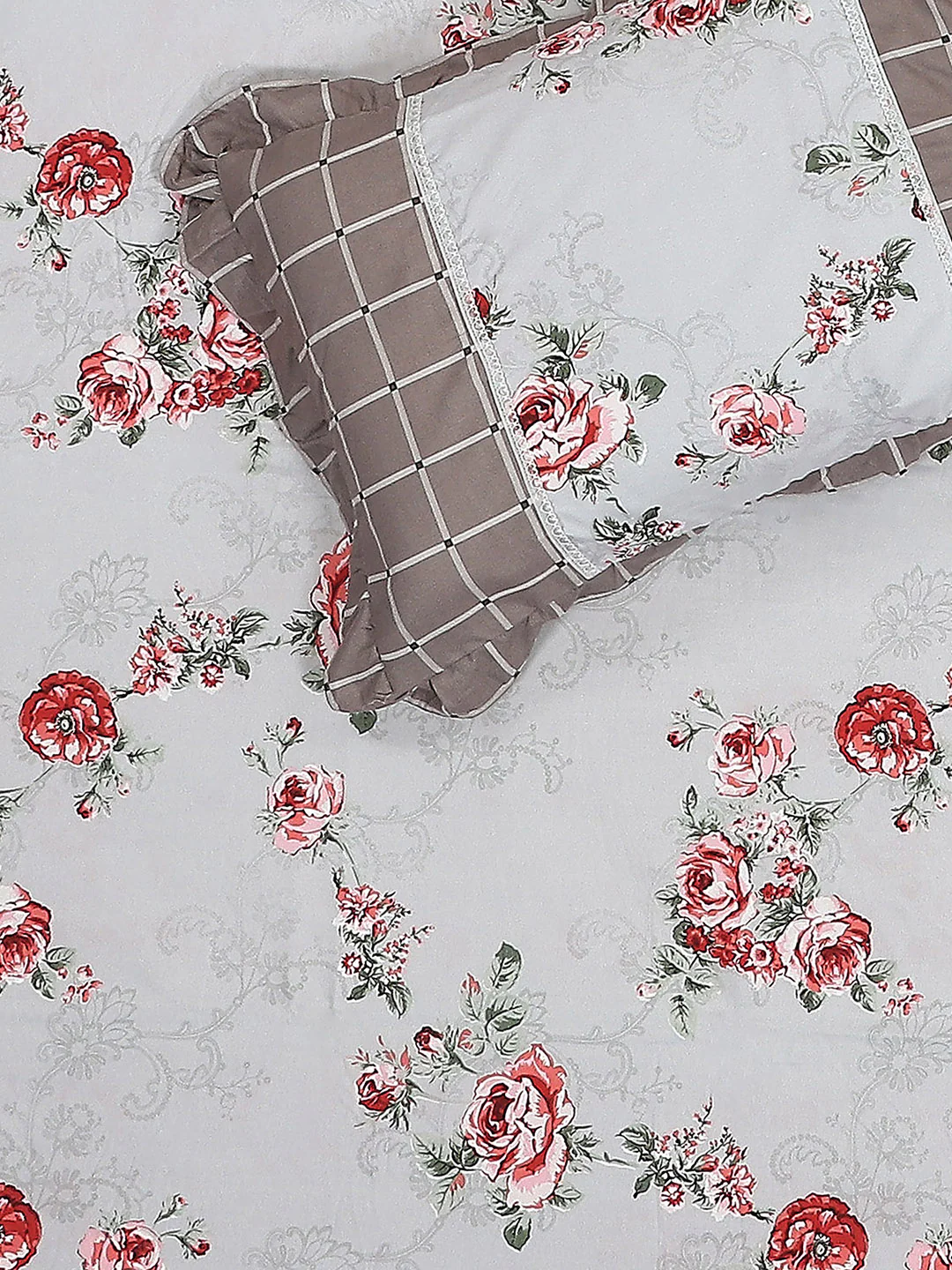 130 GSM Polyester Double Bed 1 Bedsheet with 2 Pillow Covers (Vibrant) - Image 5
