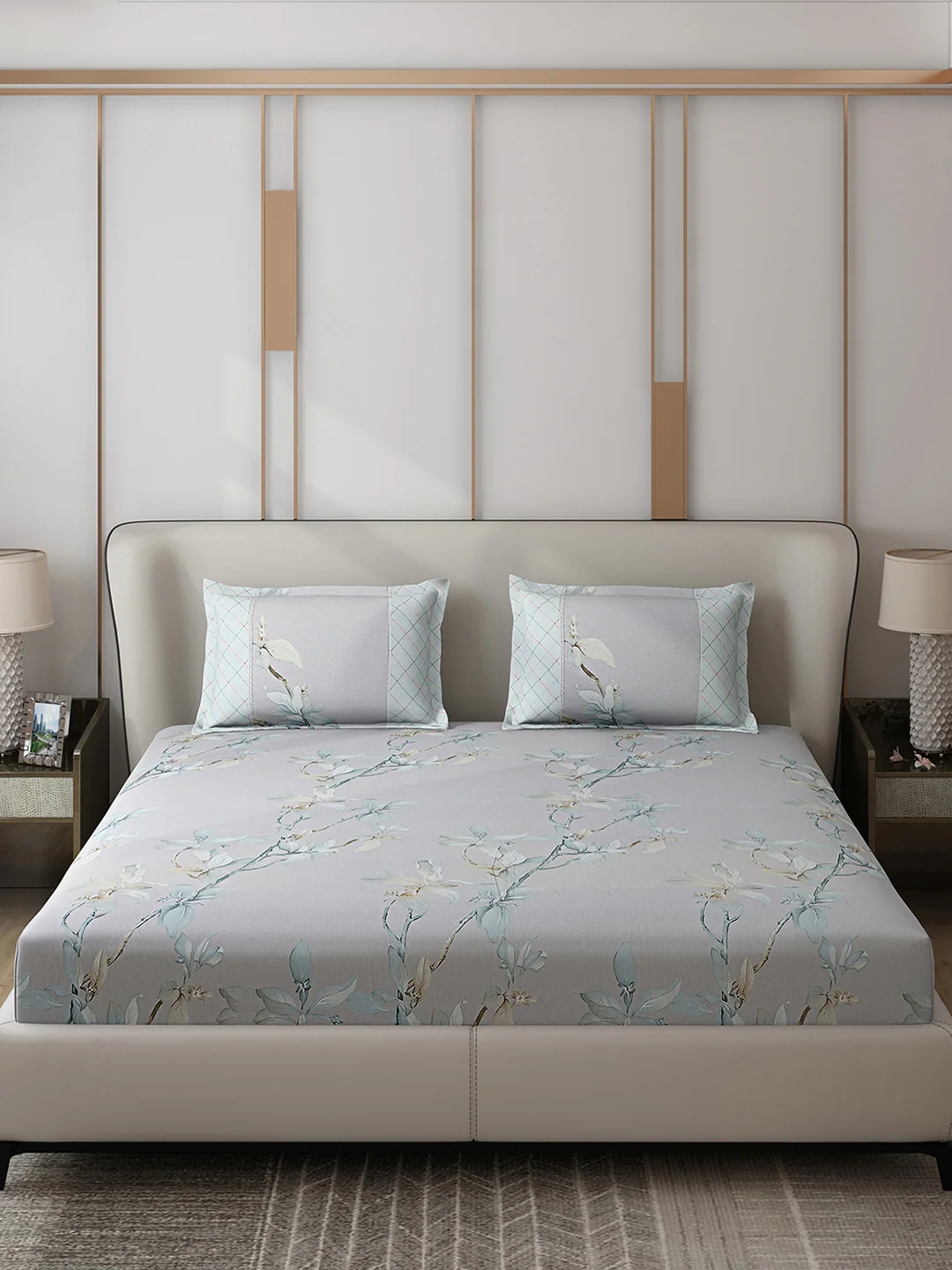 130 GSM Polyester Double Bed 1 Bedsheet with 2 Pillow Covers (Vibrant) - Image 3