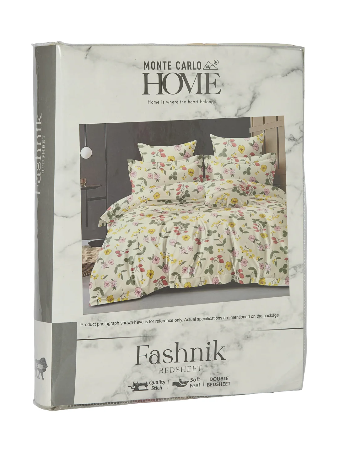 130 GSM Polyester Double Bed Bedsheet with 2 Pillow Covers Fashnik Collection - Image 11