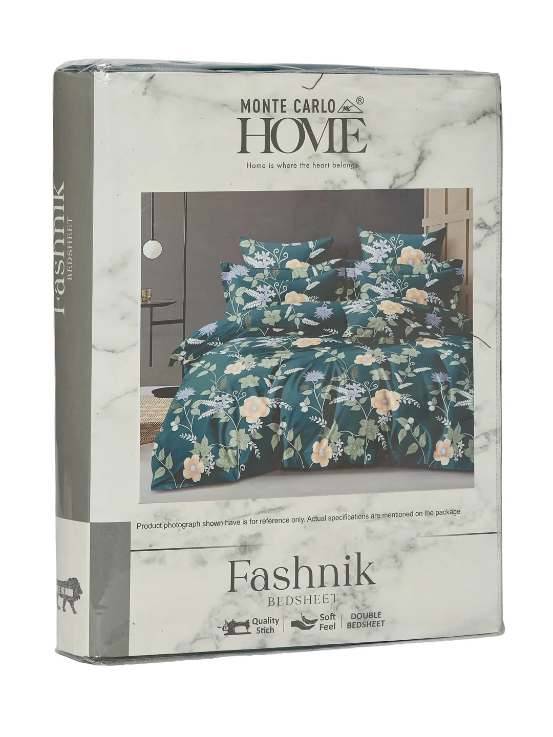 130 GSM Polyester Double Bed Bedsheet with 2 Pillow Covers Fashnik Collection - Image 11