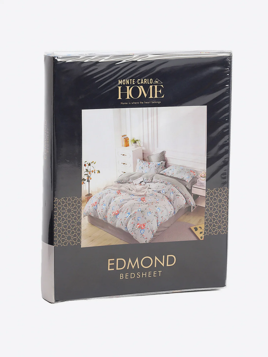 130 GSM Polyester King Size 1 Bedsheet with 2 Pillow Covers (Edmond) - Image 9
