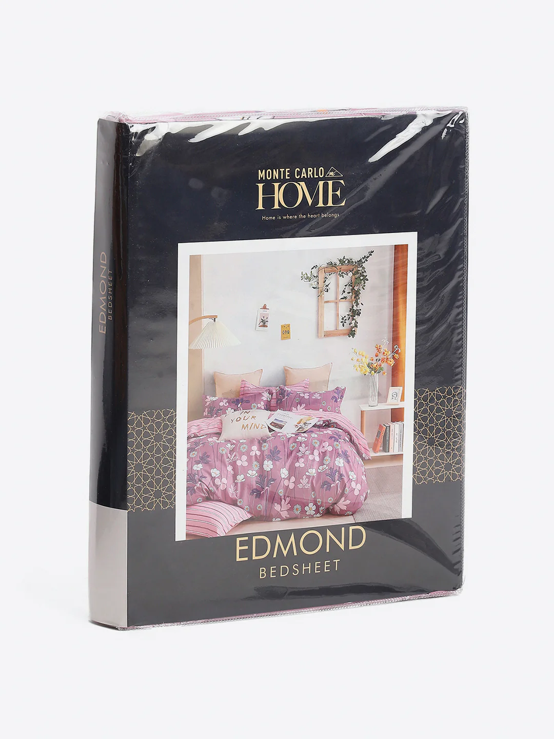 130 GSM Polyester King Size 1 Bedsheet with 2 Pillow Covers (Edmond) - Image 9