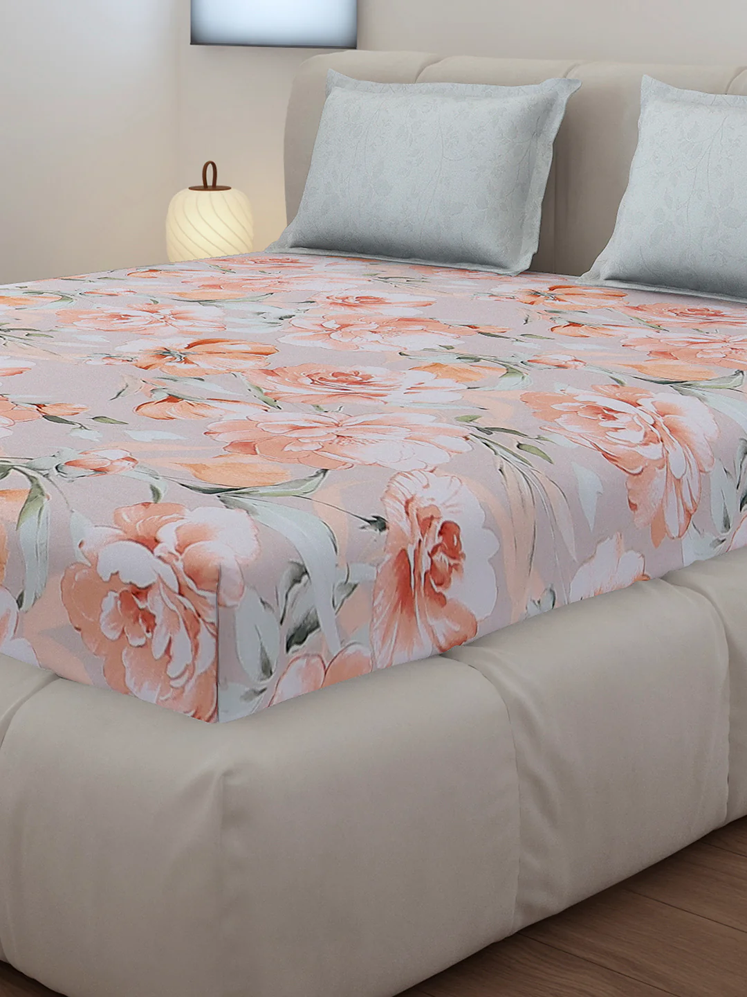 130 GSM Polyester King Size 1 Bedsheet with 2 Pillow Covers (Edmond) - Image 4