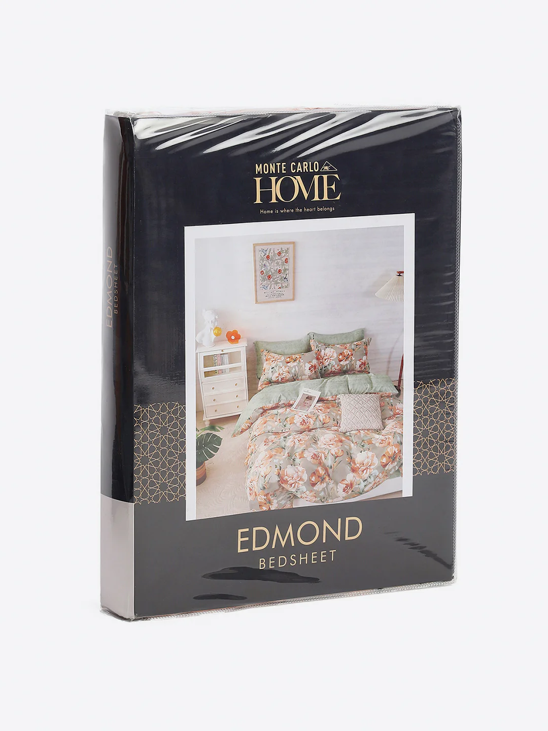130 GSM Polyester King Size 1 Bedsheet with 2 Pillow Covers (Edmond) - Image 9