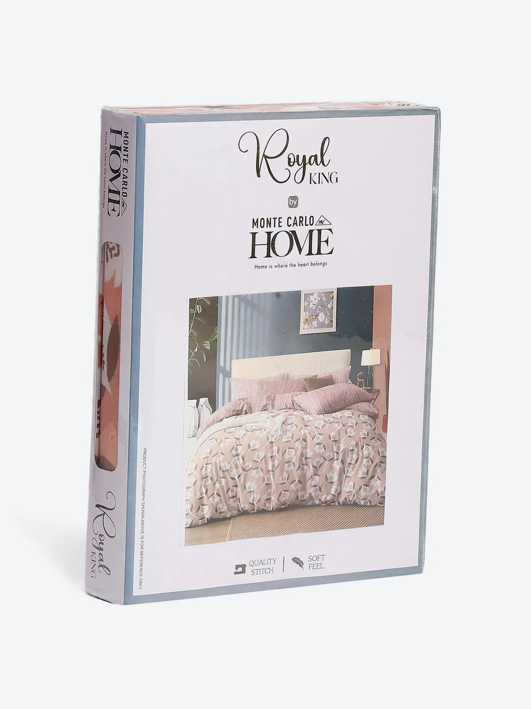 130 GSM Polyester King Size 1 Bedsheet with 2 Pillow Covers (Royal King) - Image 9