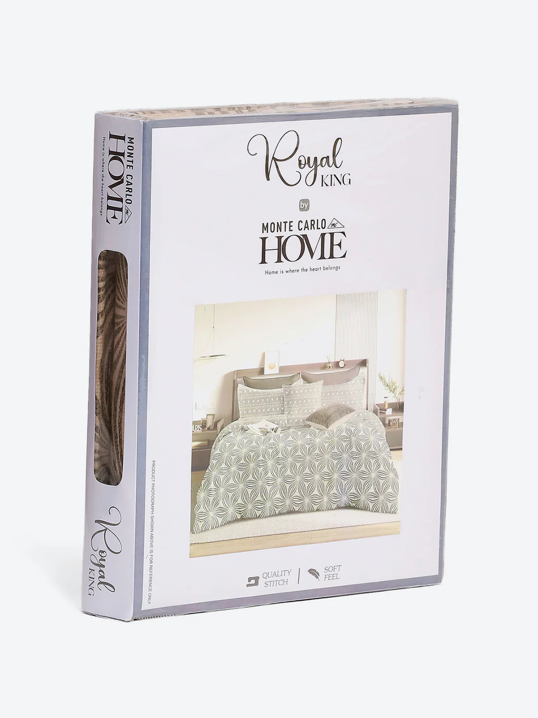 130 GSM Polyester King Size 1 Bedsheet with 2 Pillow Covers (Royal King) - Image 9