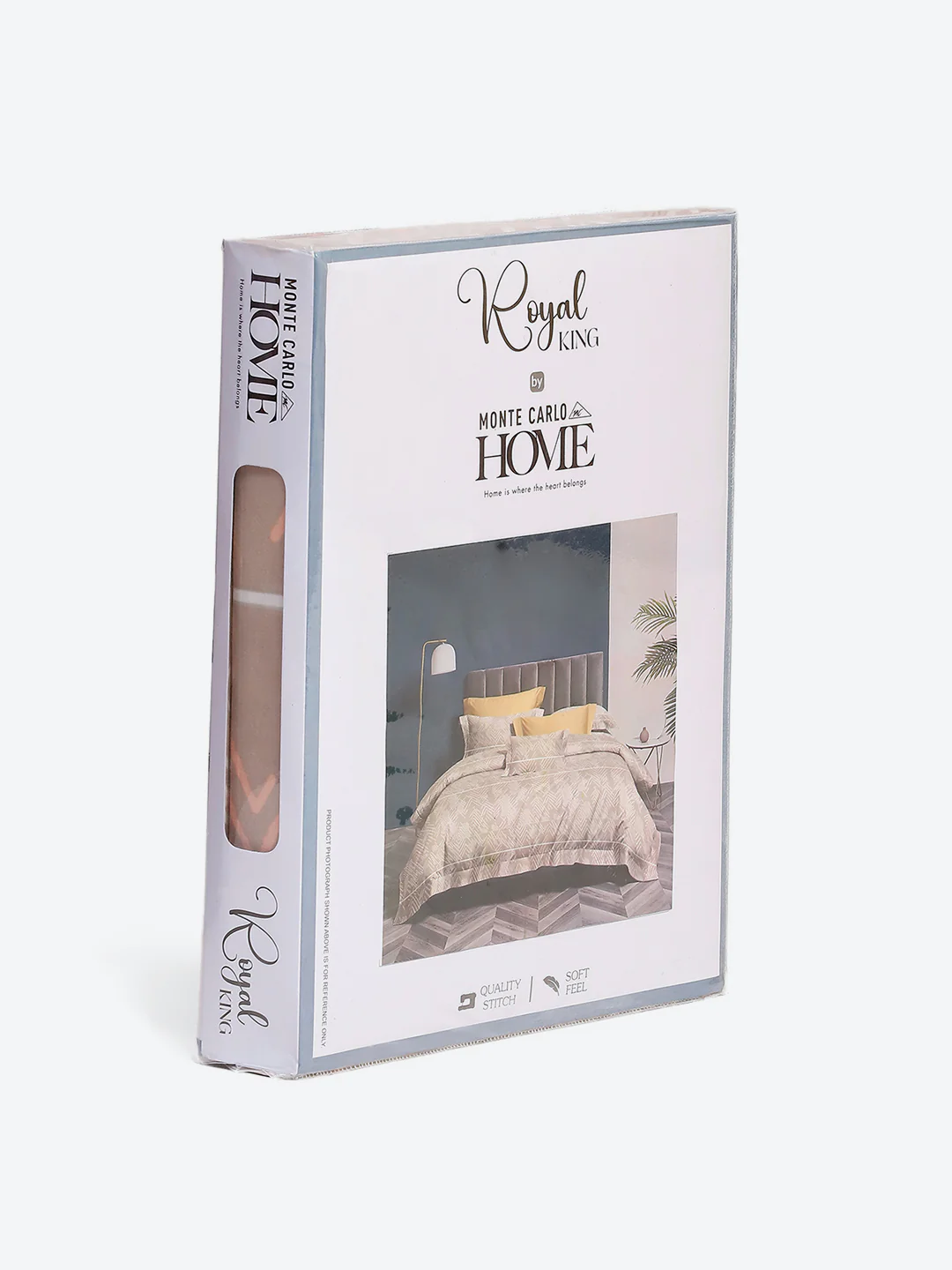 130 GSM Polyester King Size 1 Bedsheet with 2 Pillow Covers (Royal King) - Image 9