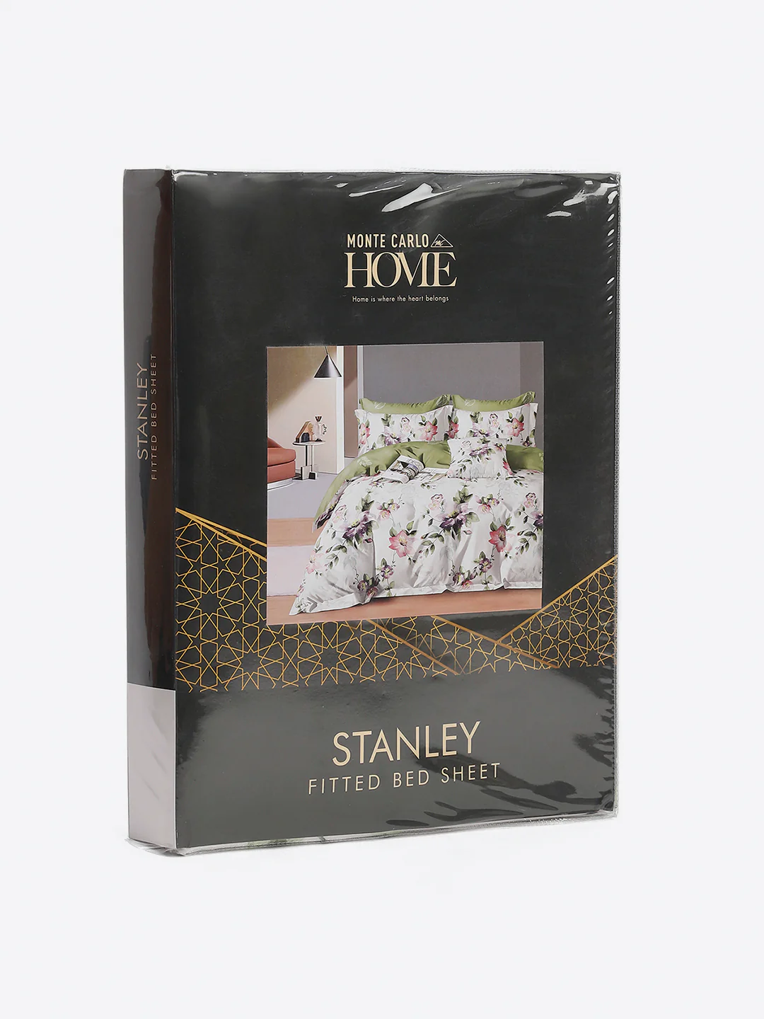 130 GSM Polyester King Size 1 Bedsheet with 2 Pillow Covers (Stanley) - Image 10