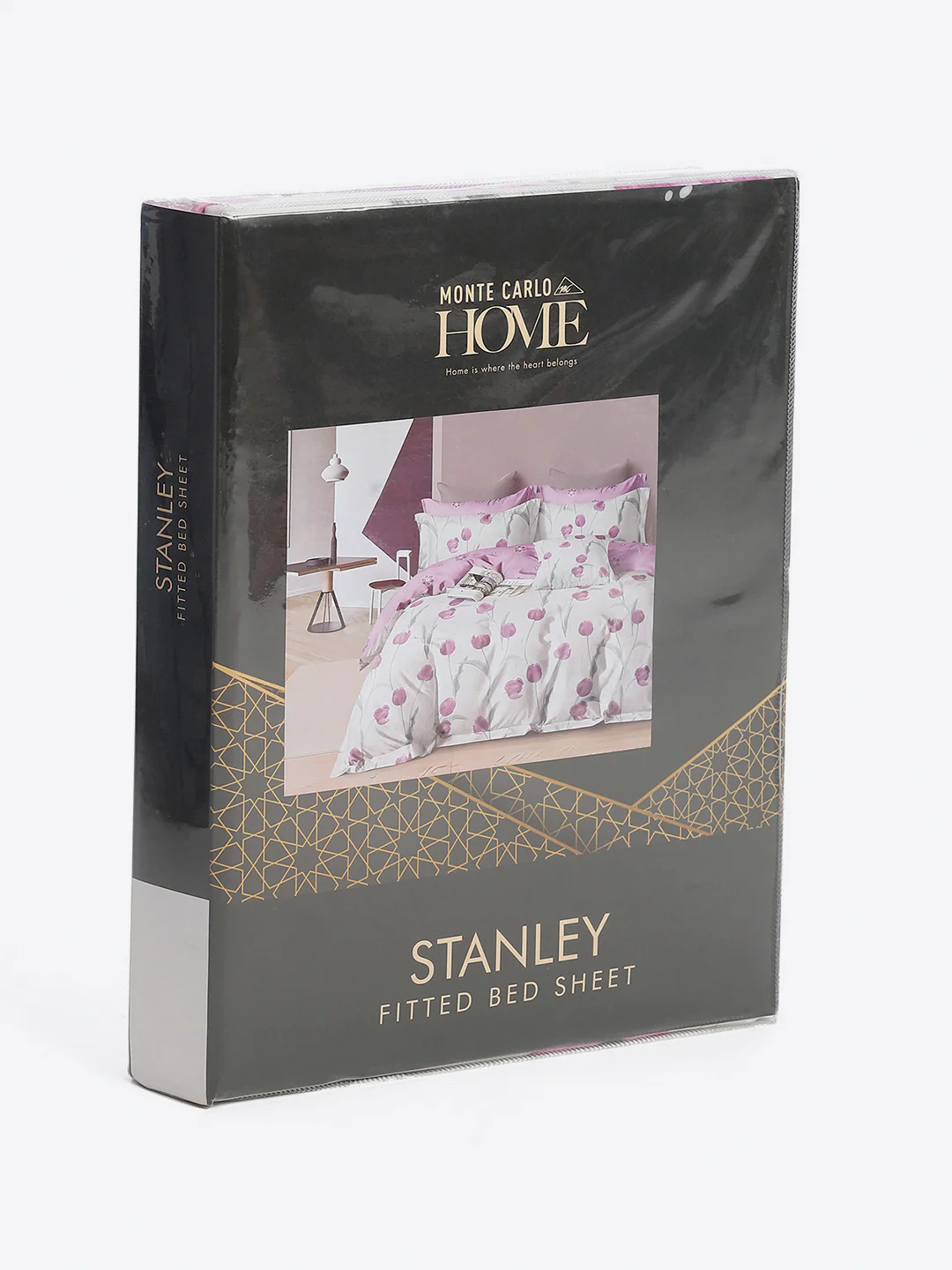 130 GSM Polyester King Size 1 Bedsheet with 2 Pillow Covers (Stanley) - Image 10
