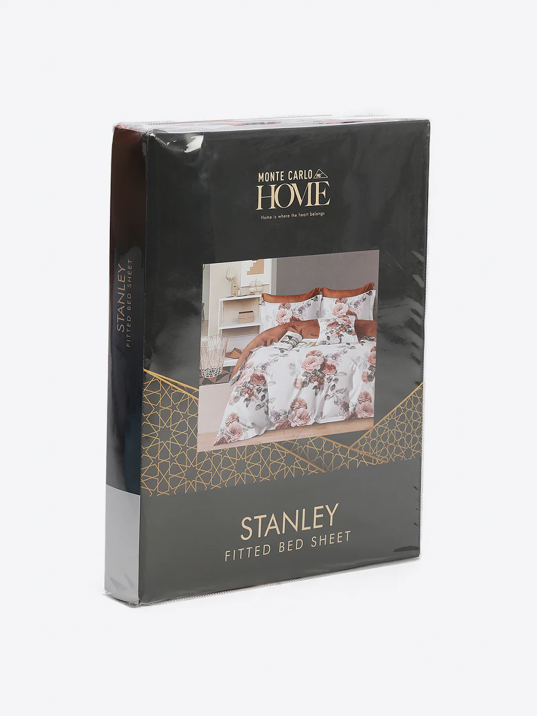 130 GSM Polyester King Size 1 Bedsheet with 2 Pillow Covers (Stanley) - Image 10