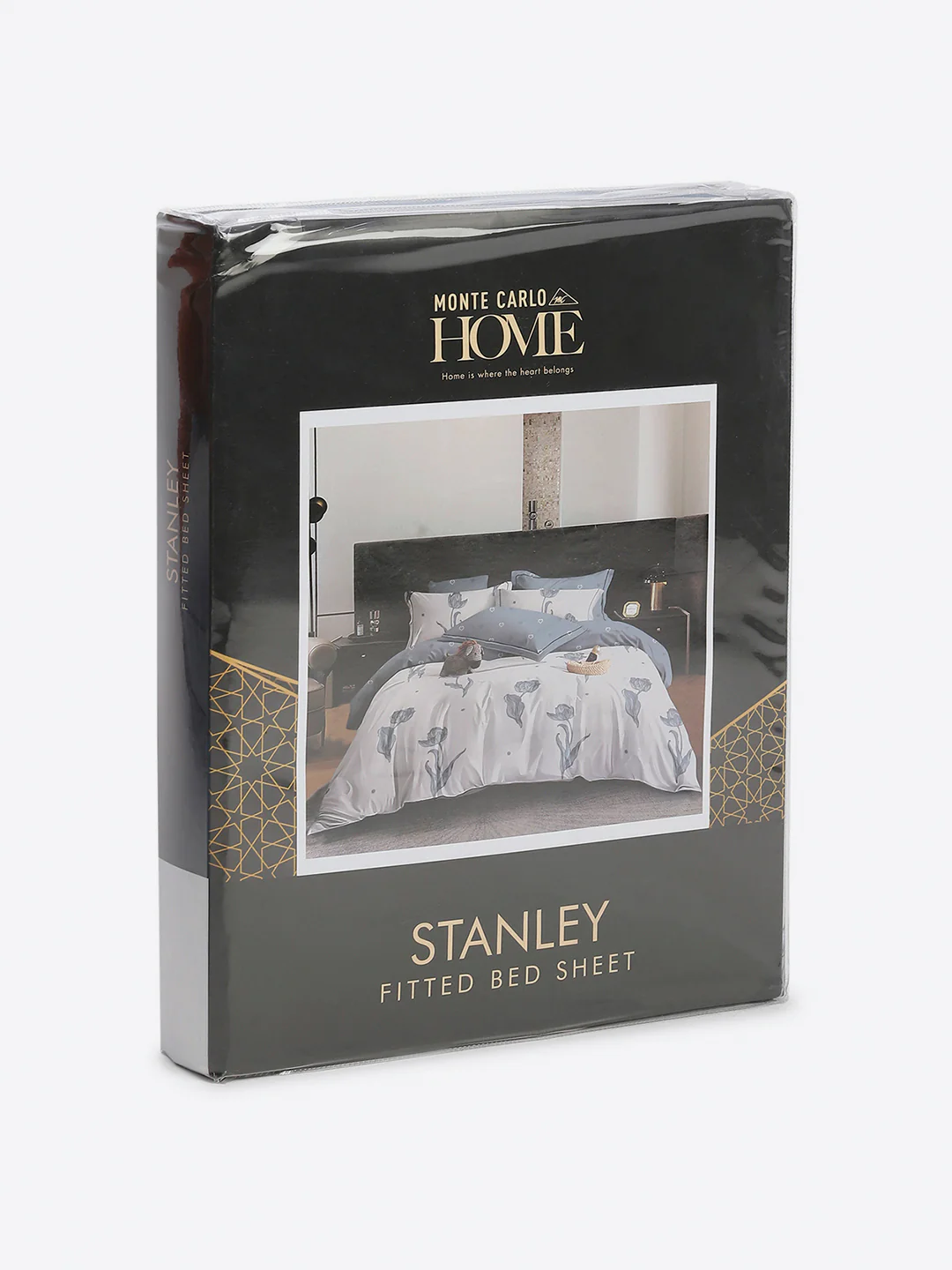 130 GSM Polyester King Size 1 Bedsheet with 2 Pillow Covers (Stanley) - Image 10