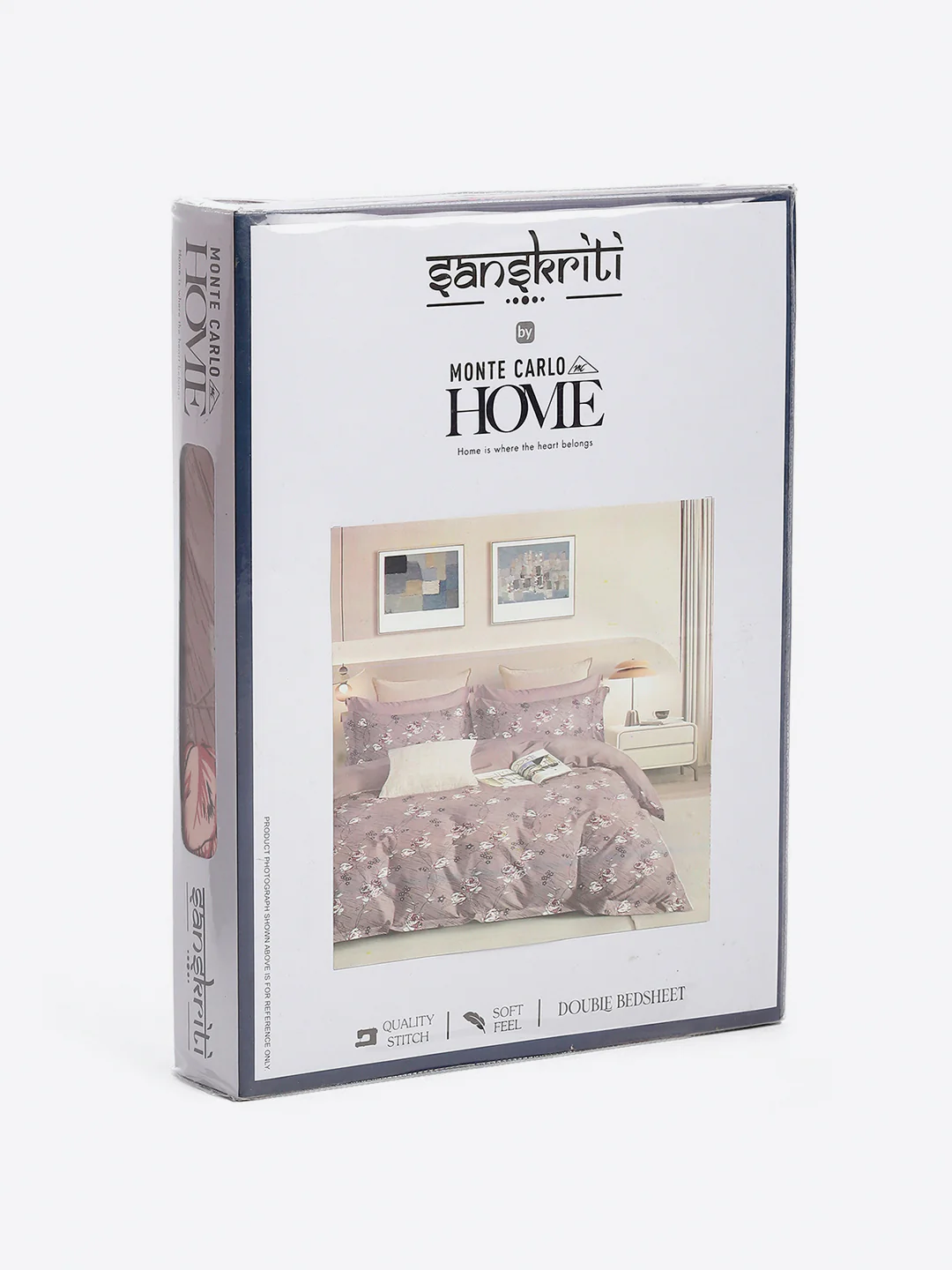 130 GSM Polyester Queen Size 1 Bedsheet with 2 Pillow Covers (Sanskriti) - Image 9