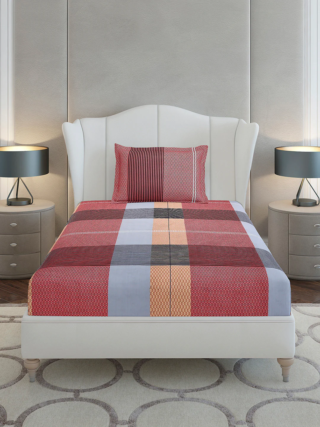 130 GSM Polyester Single Bedsheet with 1 Pillow Cover (Decoy) - Image 3