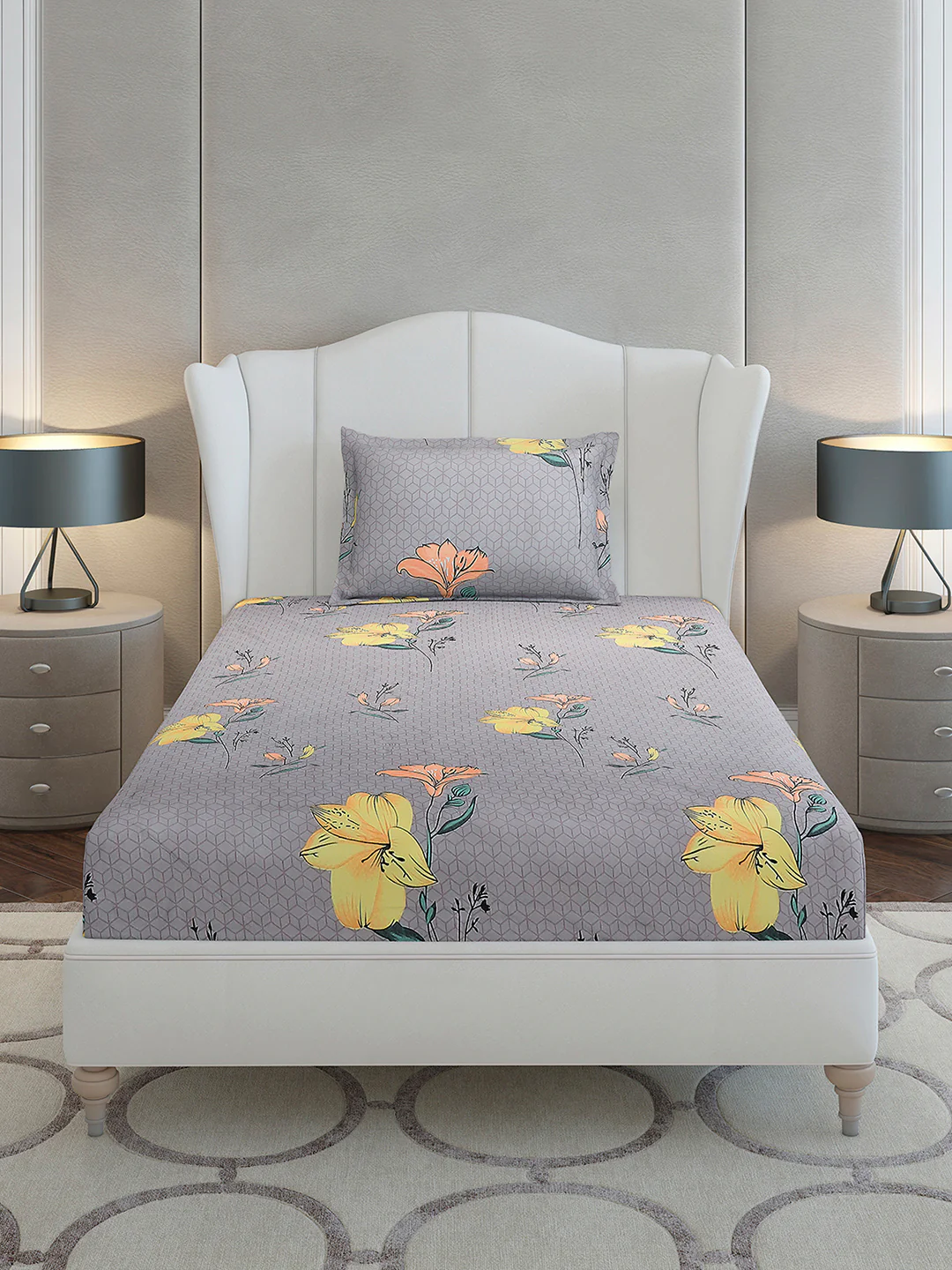 130 GSM Polyester Single Bedsheet with 1 Pillow Cover (Decoy) - Image 3
