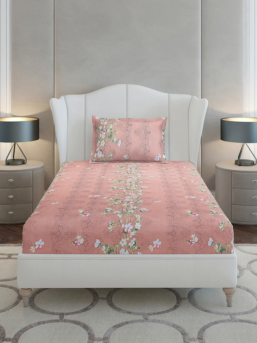 130 GSM Polyester Single Bedsheet with 1 Pillow Cover (Decoy) - Image 3