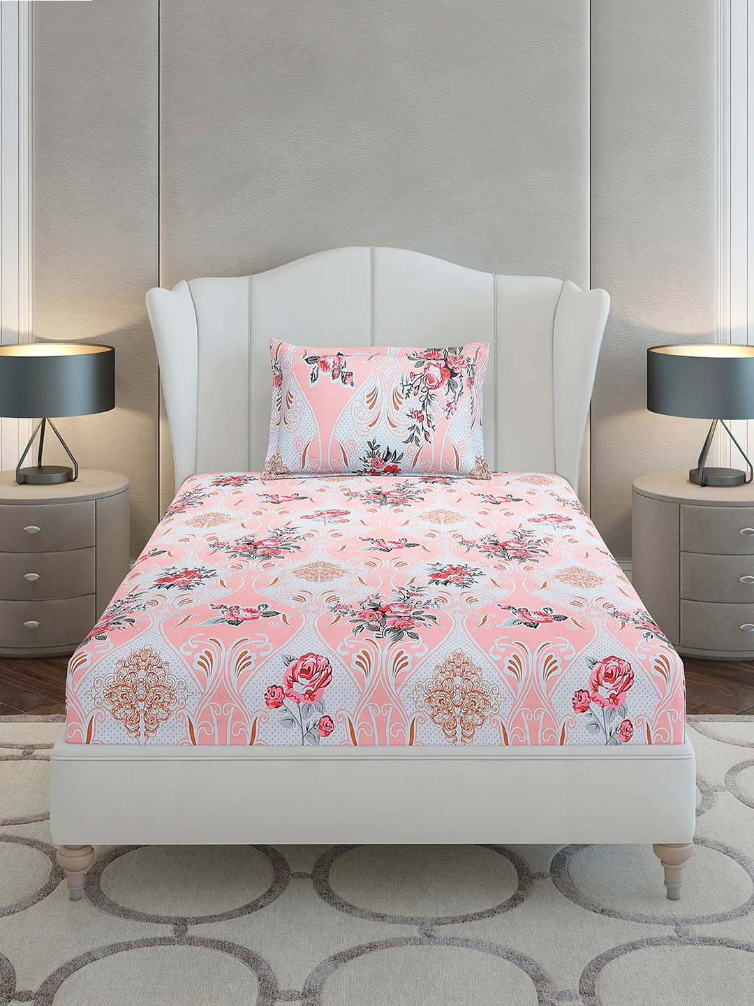 130 GSM Polyester Single Bedsheet with 1 Pillow Cover (Decoy) - Image 3