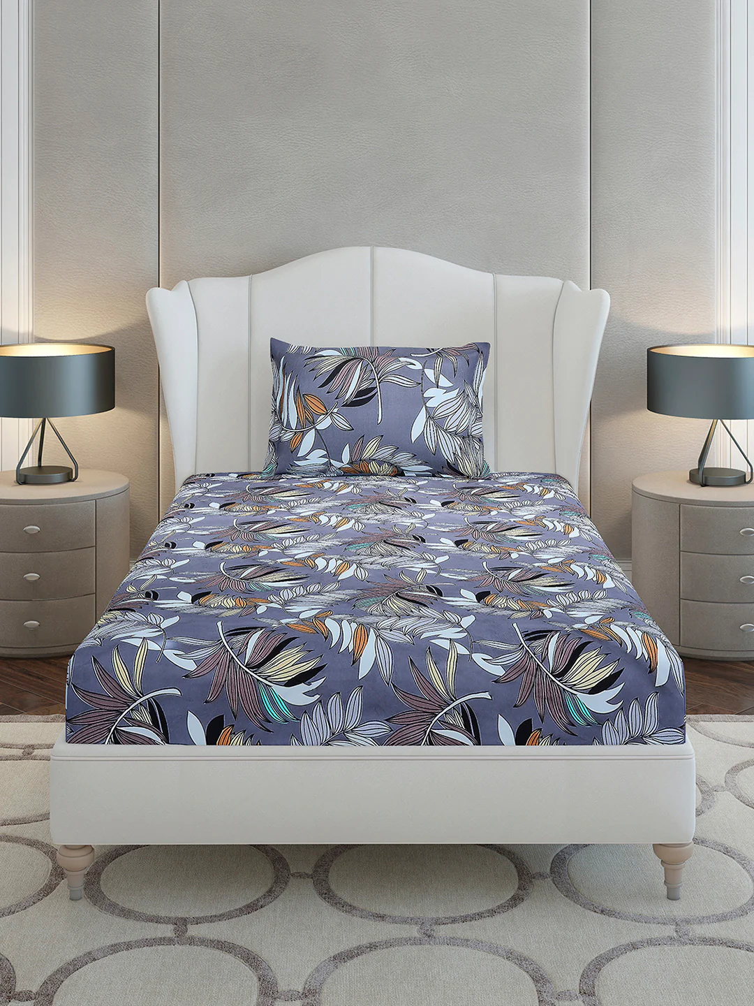 130 GSM Polyester Single Bedsheet with 1 Pillow Cover (Decoy) - Image 3
