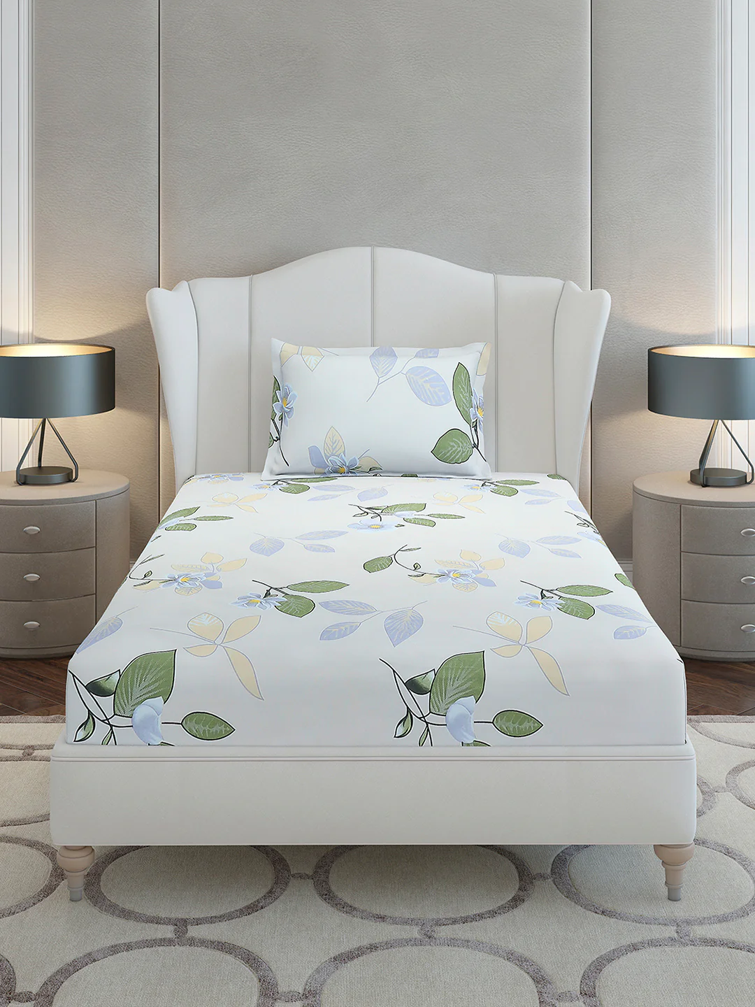 130 GSM Polyester Single Bedsheet with 1 Pillow Cover (Decoy) - Image 3