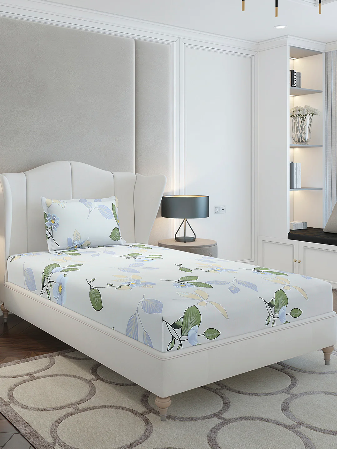 130 GSM Polyester Single Bedsheet with 1 Pillow Cover (Decoy) - Image 4