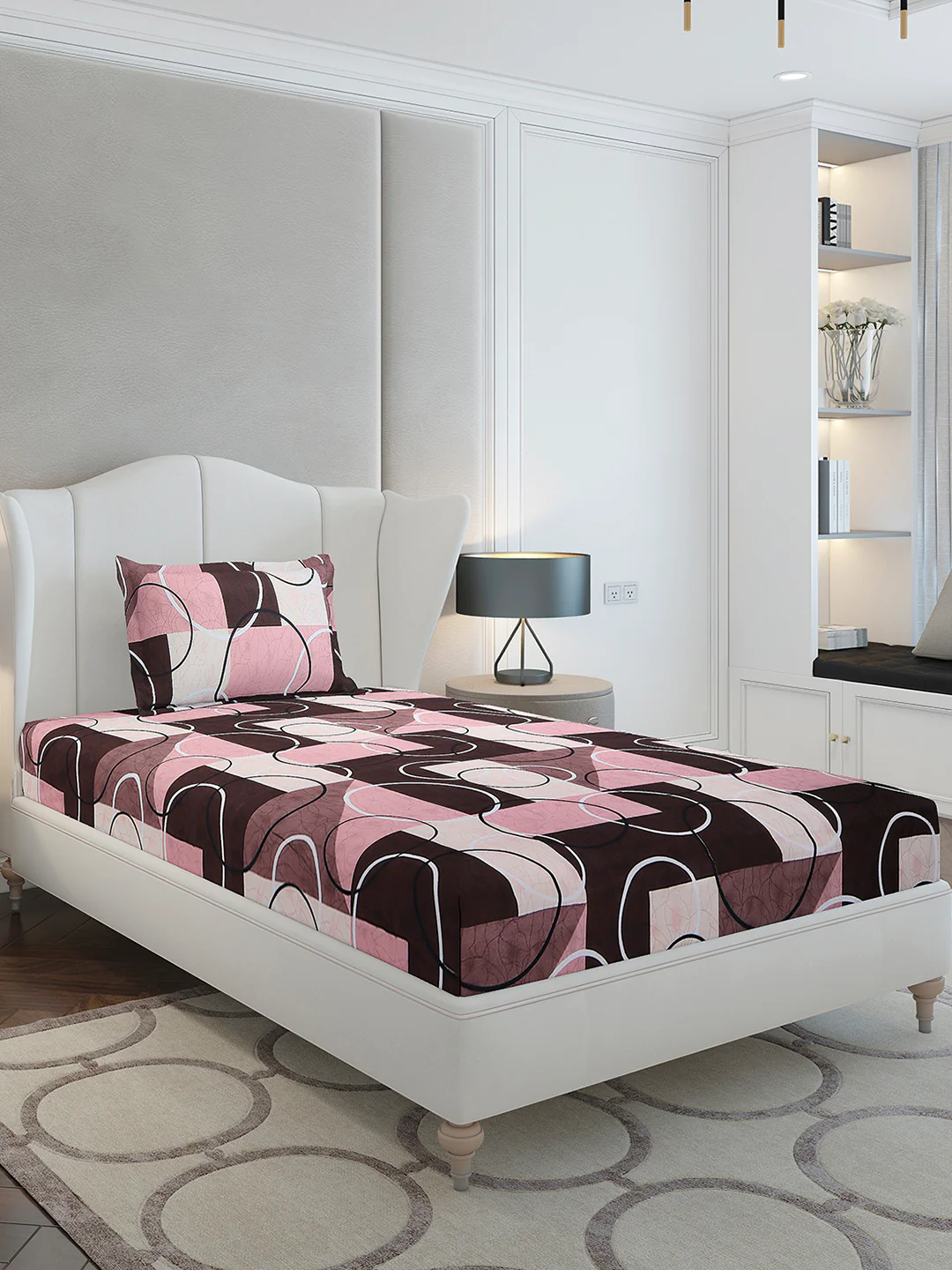 130 GSM Polyester Single Bedsheet with 1 Pillow Cover (Decoy) - Image 4