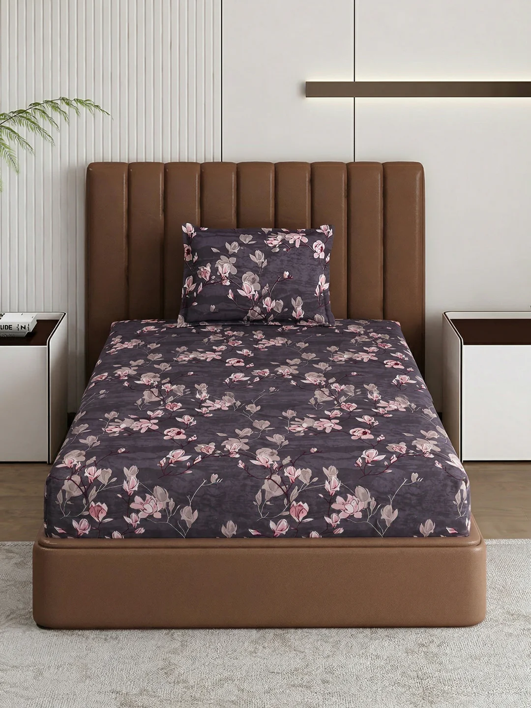 130 GSM Polyester Single Bed Bedsheet with 1 Pillow Cover Decoy Collection - Image 3