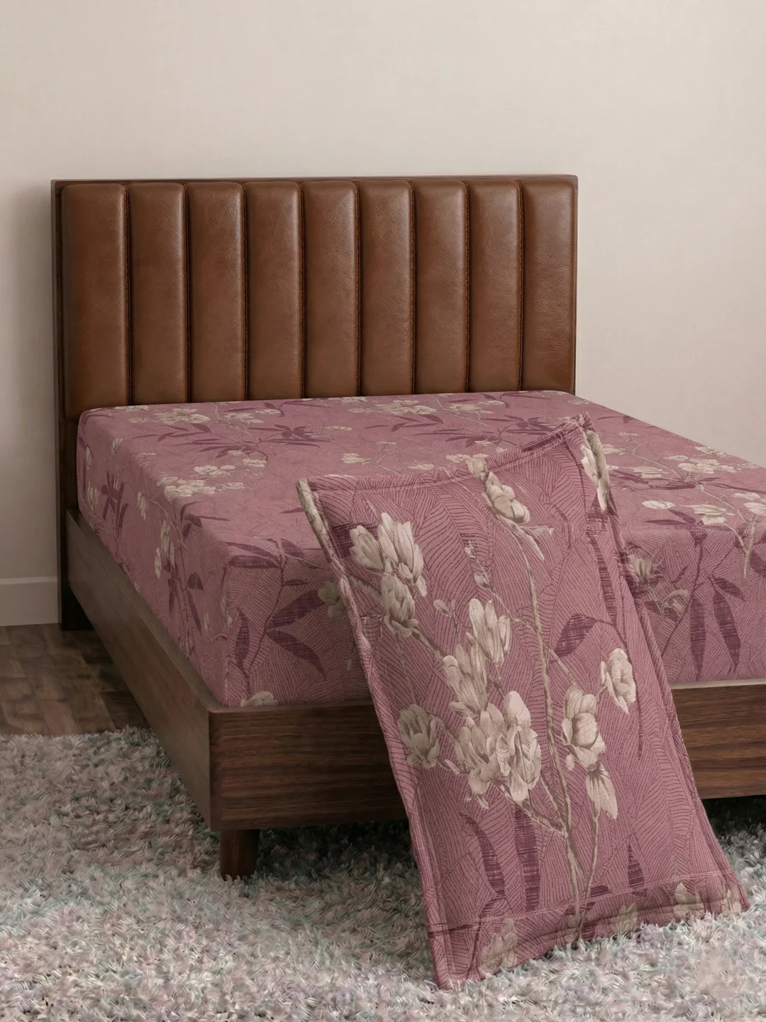 130 GSM Polyester Single Bed Bedsheet with 1 Pillow Cover Decoy Collection - Image 5
