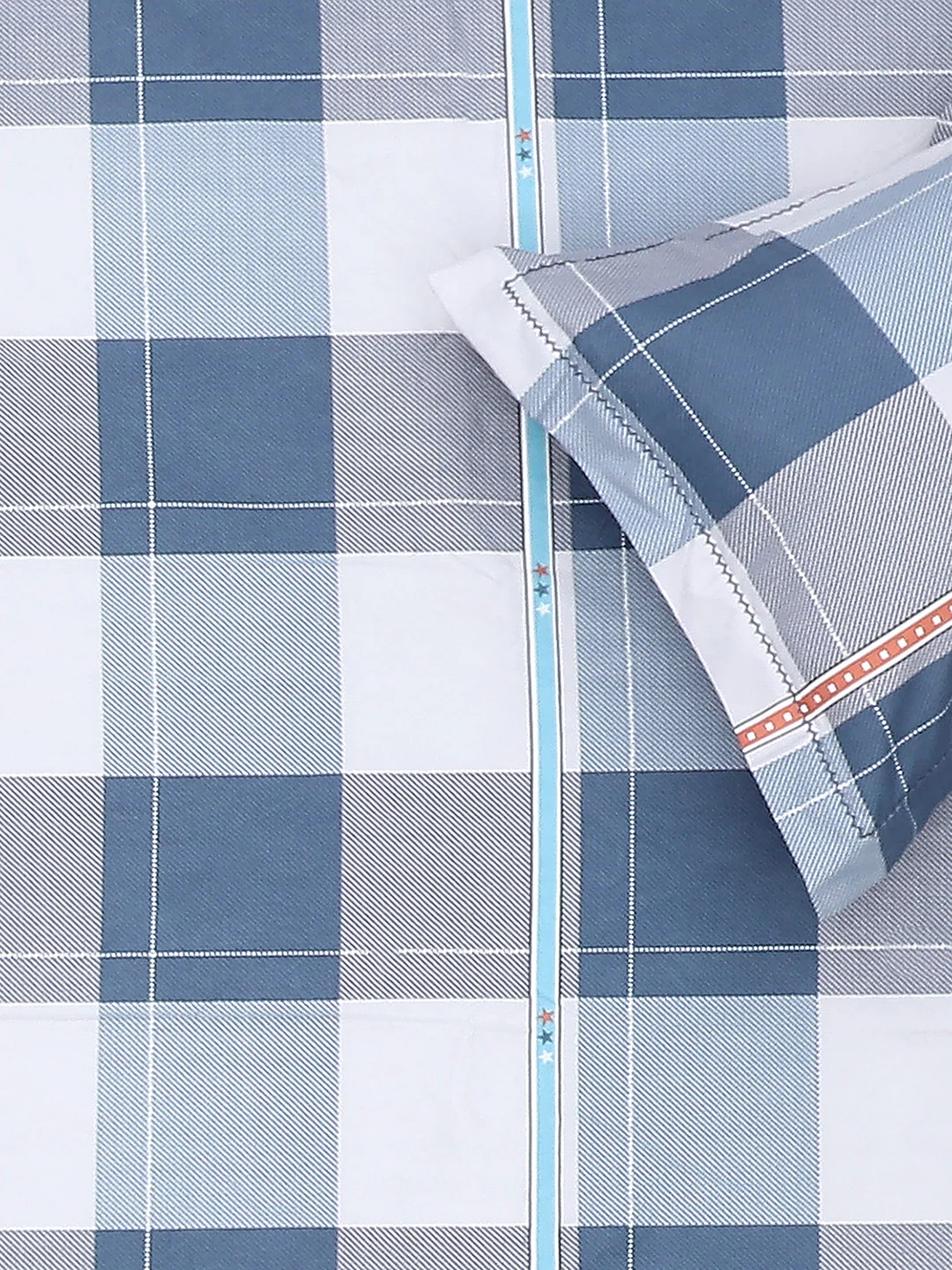 140 GSM Polyester Double Bed Bedsheet with 2 Pillow Covers - Image 6
