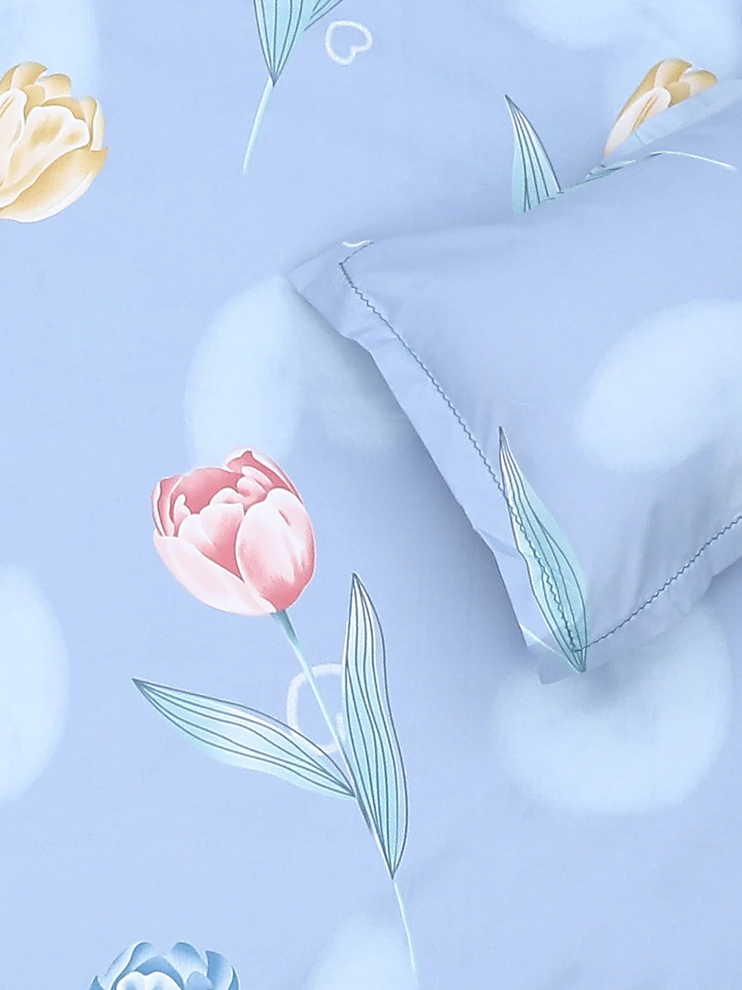 140 GSM Polyester Double Bed Bedsheet with 2 Pillow Covers - Image 6
