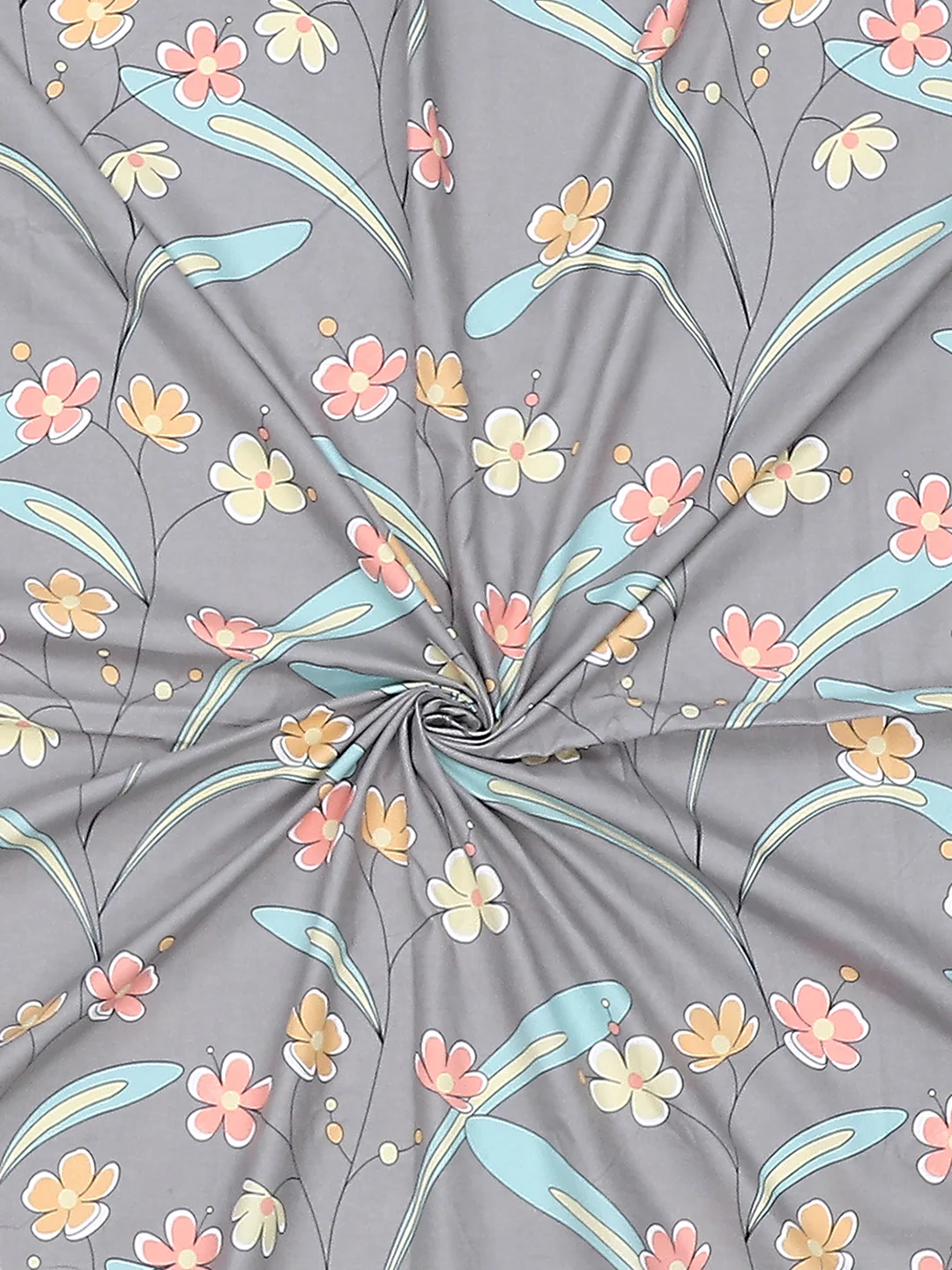 140 GSM Polyester Double Bed Bedsheet with 2 Pillow Covers - Image 9