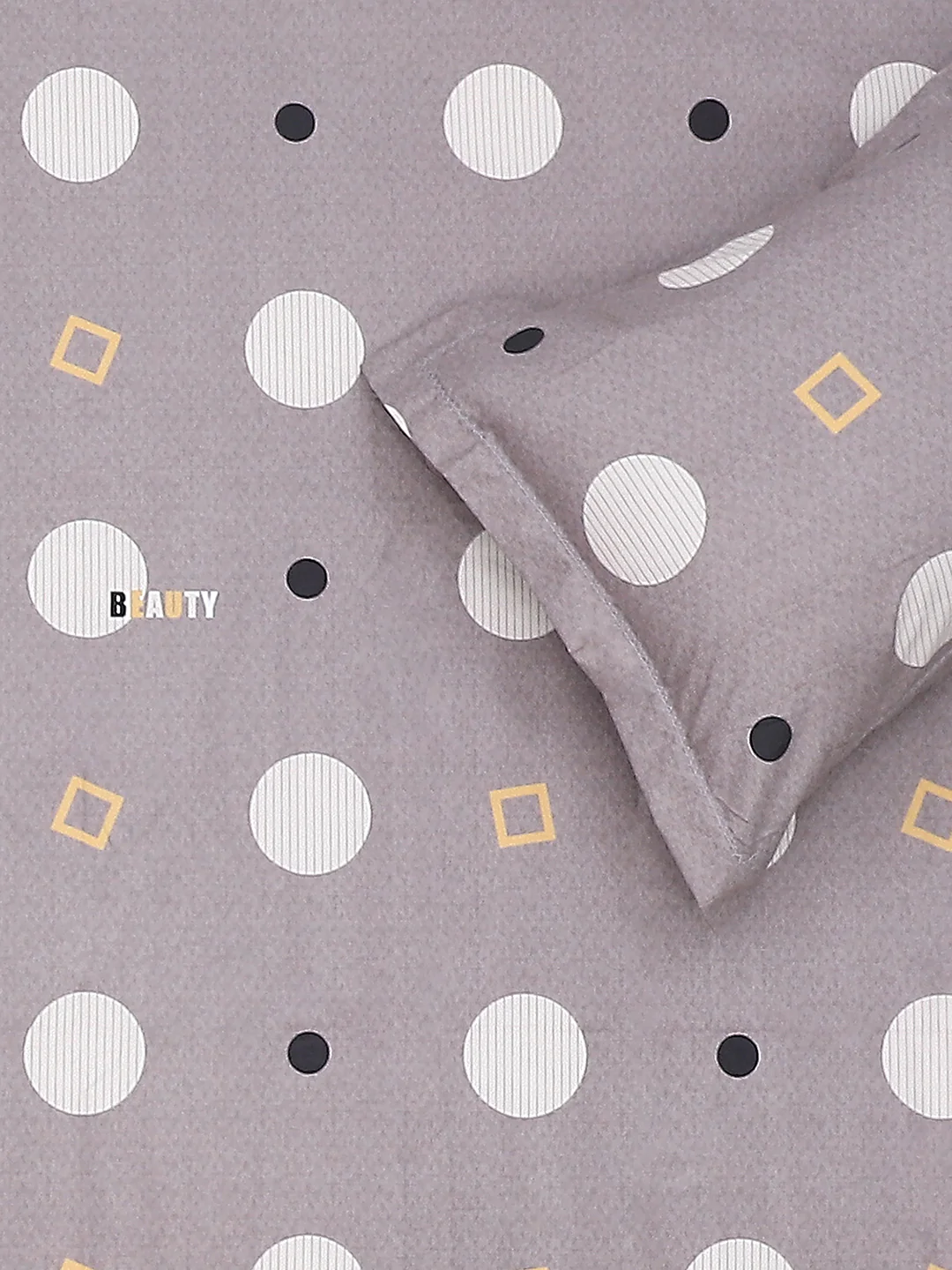 140 GSM Polyester Double Bed Bedsheet with 2 Pillow Covers - Image 6