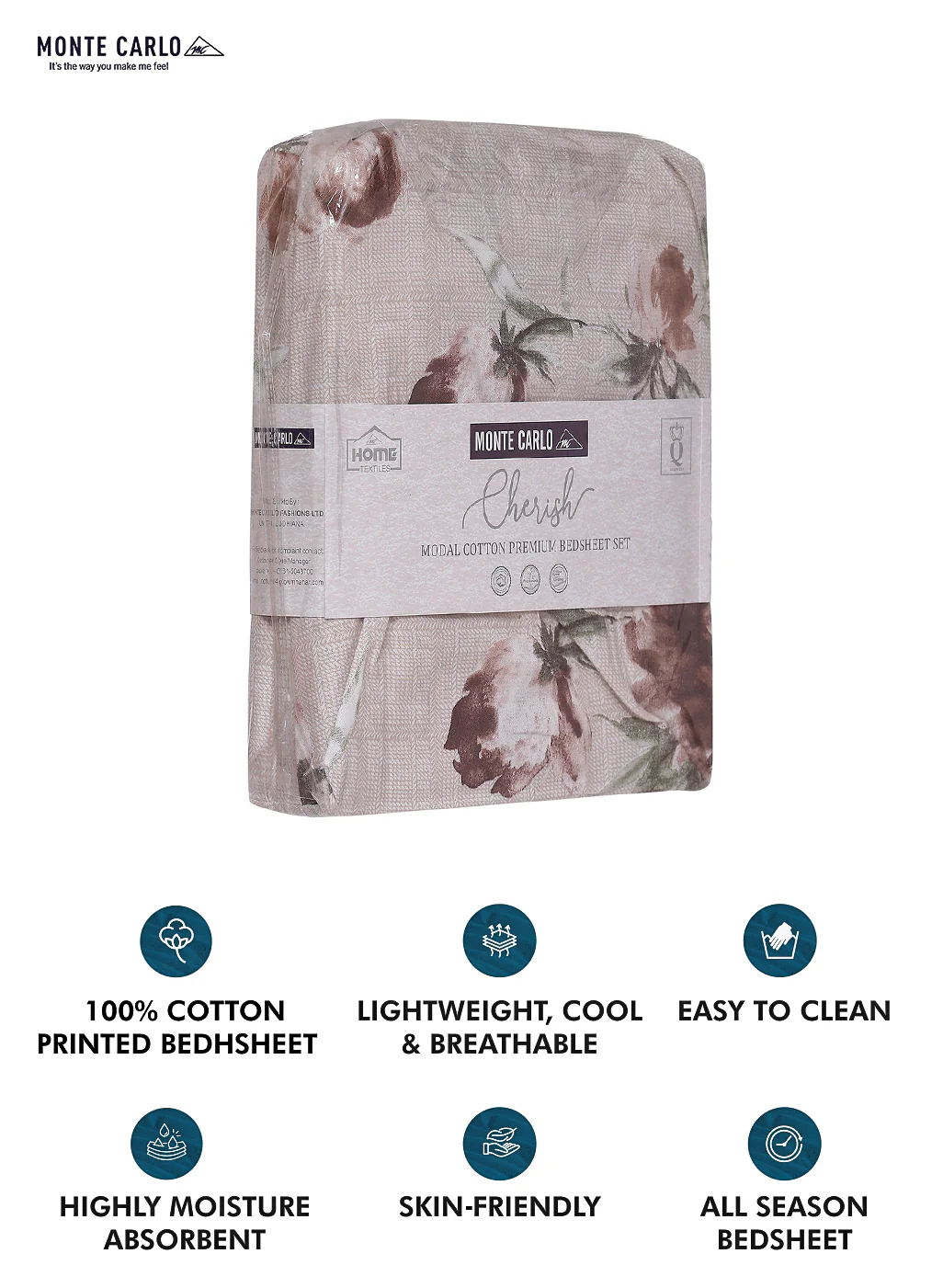 140 TC Cotton Double Bed Bedsheet with 2 Pillow Covers - Image 10