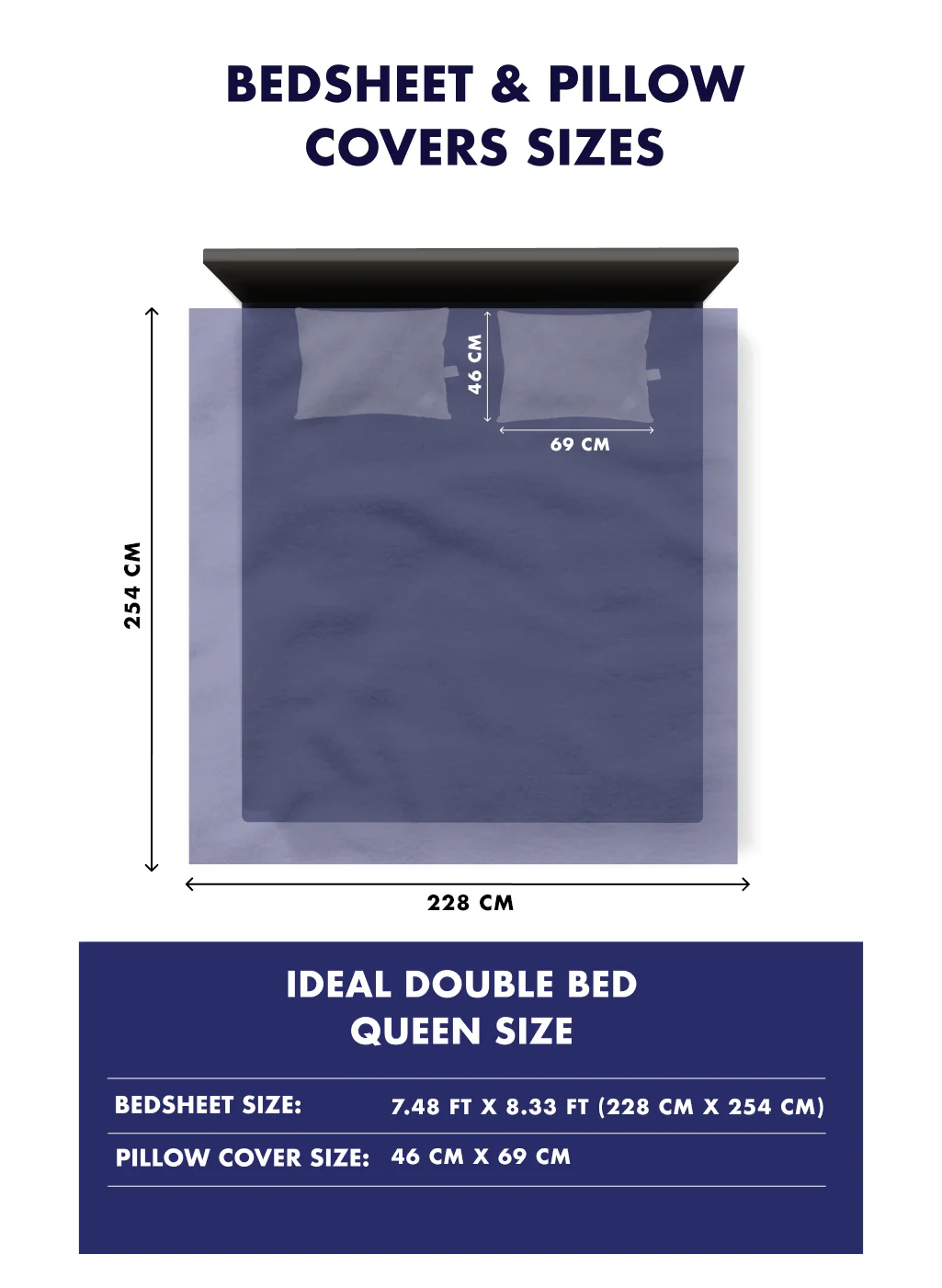 140 TC Cotton Double Bed Bedsheet with 2 Pillow Covers - Image 5