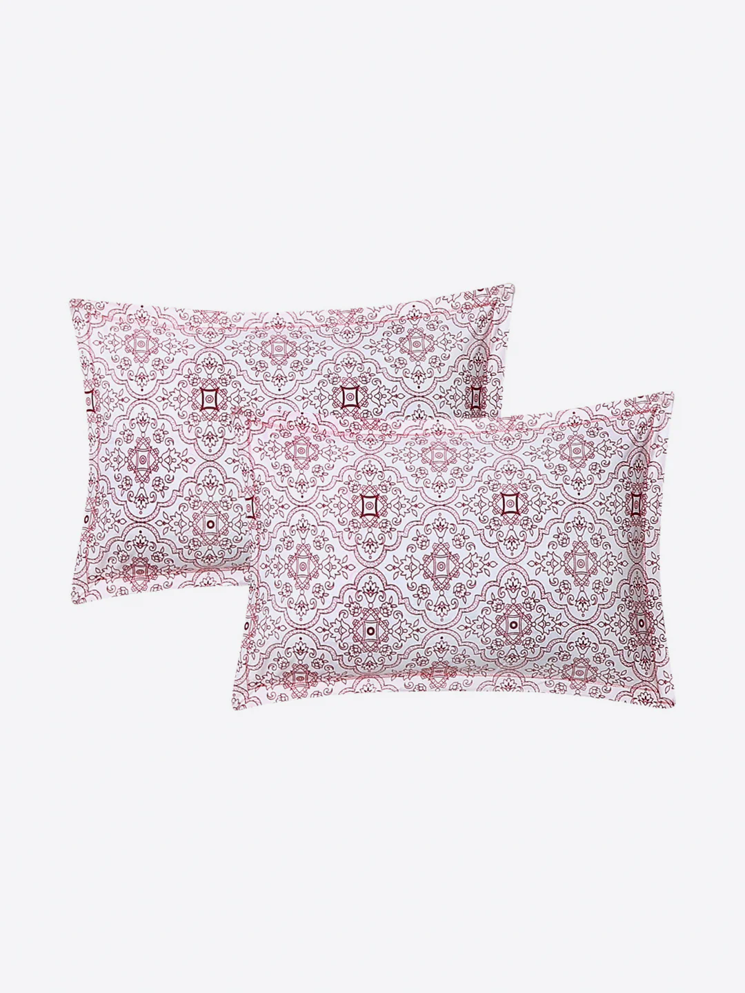 144 TC Cotton Double Bed 1 Fitted Bedsheet with 2 Pillow Cover (Solstice) - Image 7