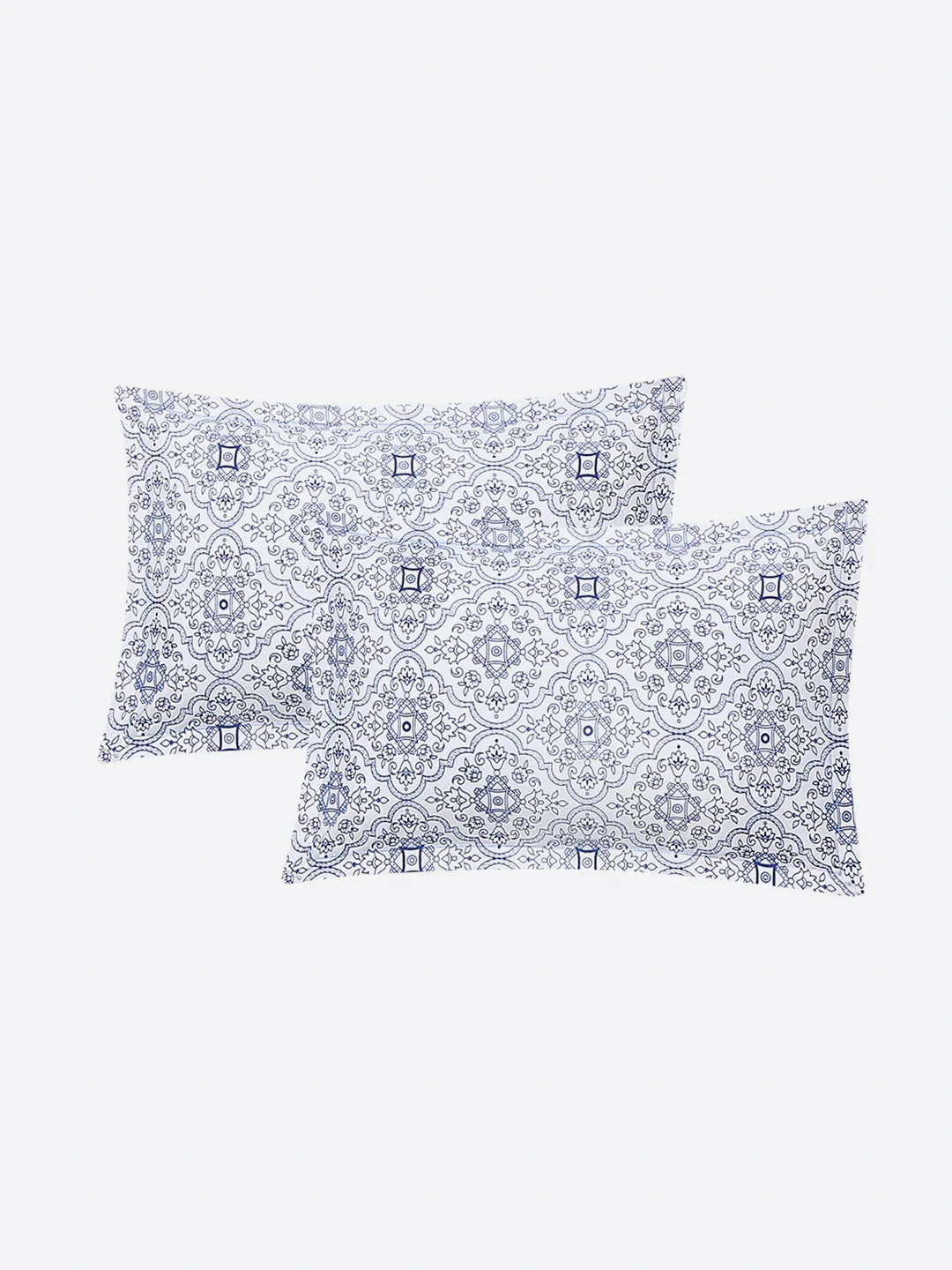 144 TC Cotton Double Bed 1 Fitted Bedsheet with 2 Pillow Cover (Solstice) - Image 7
