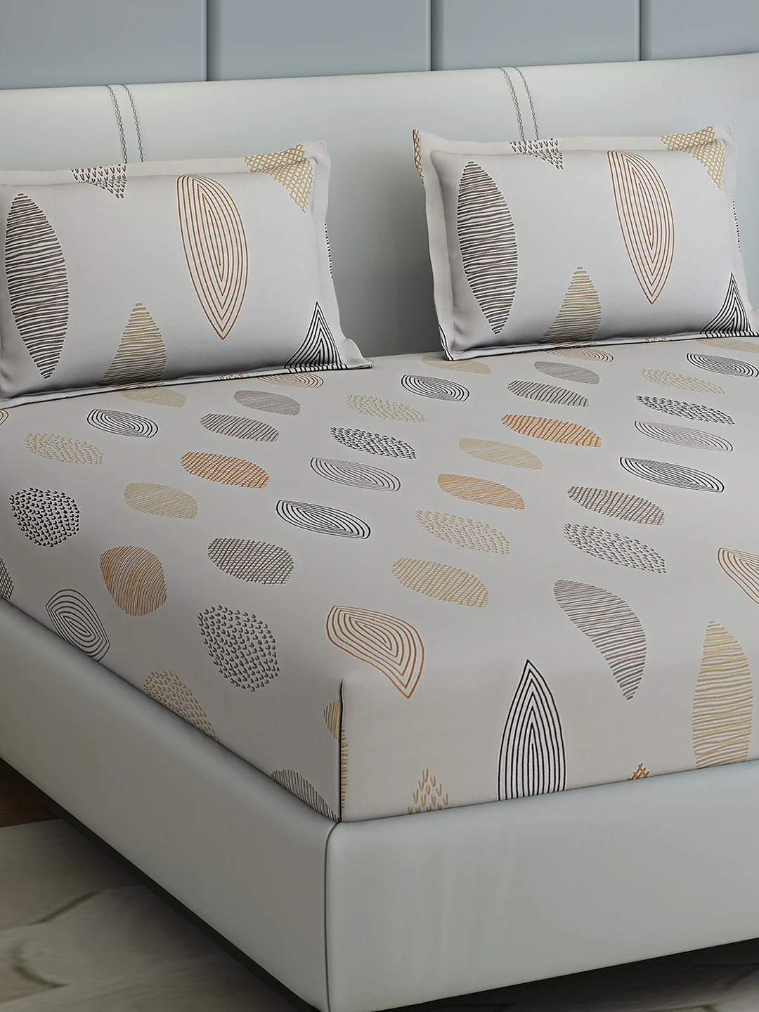 144 TC Cotton Double Bed 1 Bedsheet with 2 Pillow Covers (Fashnik) - Image 4