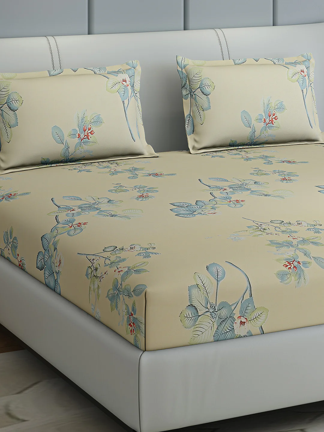 144 TC Cotton Double Bed 1 Bedsheet with 2 Pillow Covers (Fashnik) - Image 4