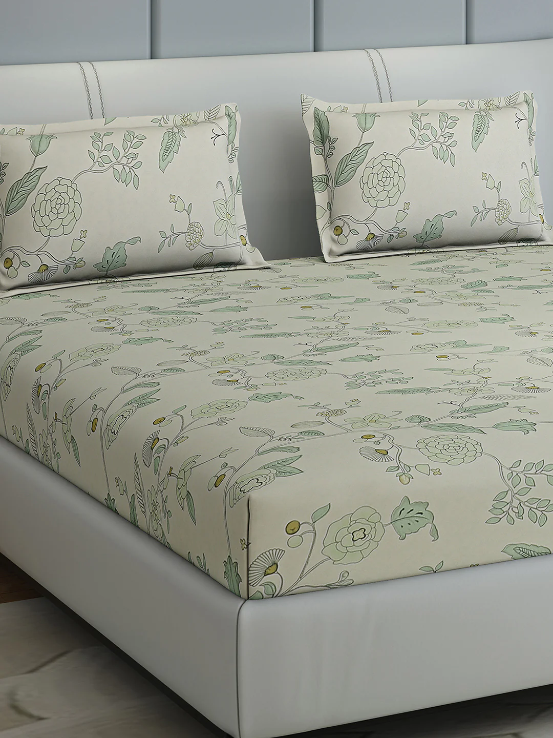 144 TC Cotton Double Bed 1 Bedsheet with 2 Pillow Covers (Fashnik) - Image 4