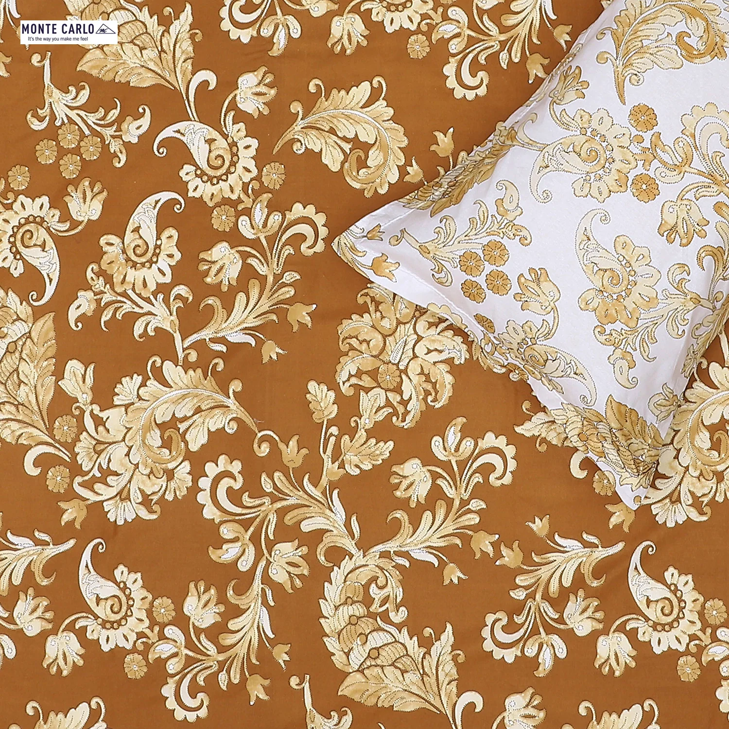 144 TC Cotton Double Bedsheet with 2 Pillow Covers - Image 5