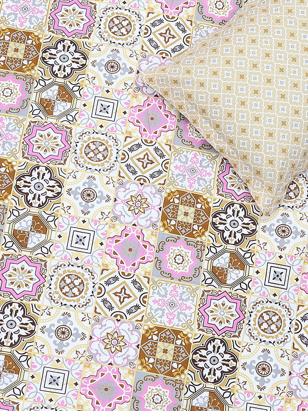 144 TC Cotton Single Bedsheet with 1 Pillow Cover (Solstice) - Image 5