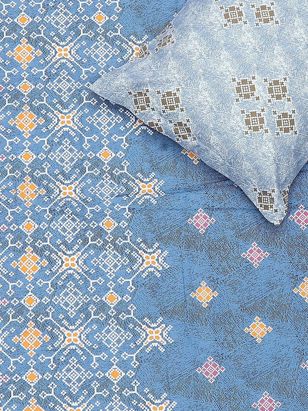 144 TC Cotton Single Bedsheet with 1 Pillow Cover (Solstice) - Image 5