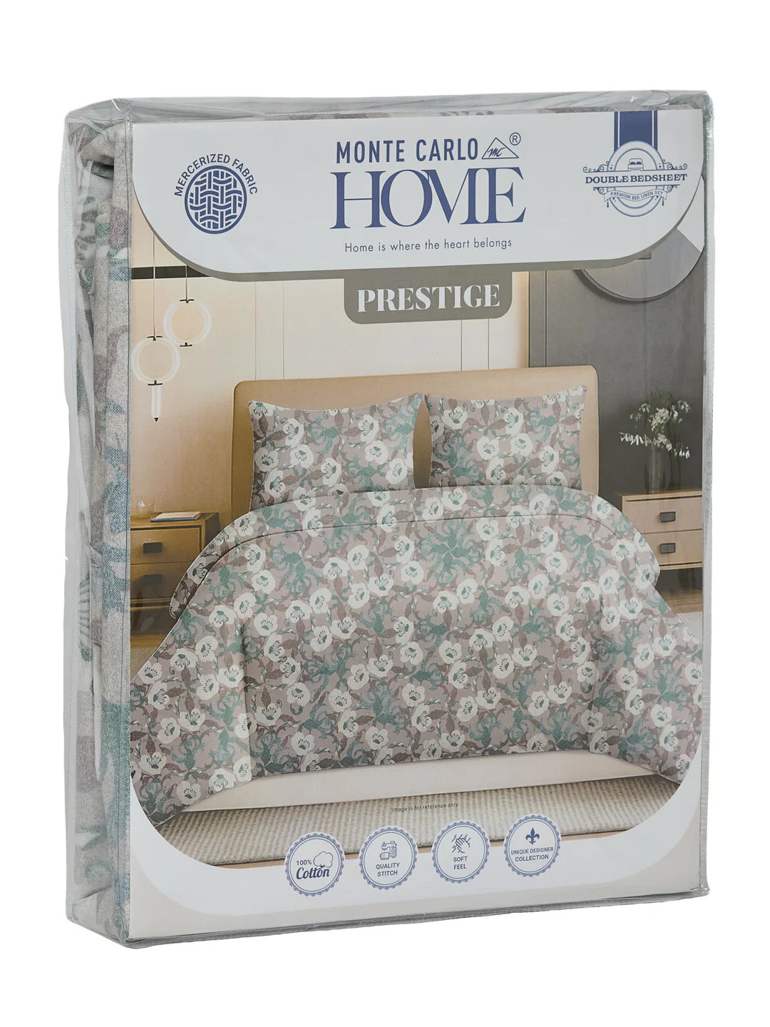 144 TC Pure Cotton Double Bed Bedsheet with 2 Pillow Covers Prestige Collection - Image 11