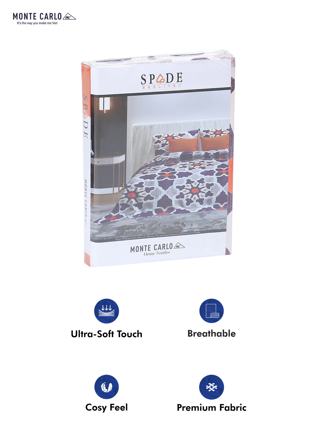 145 GSM Polyester Double Bed Bedsheet with 2 Pillow Covers - Image 10