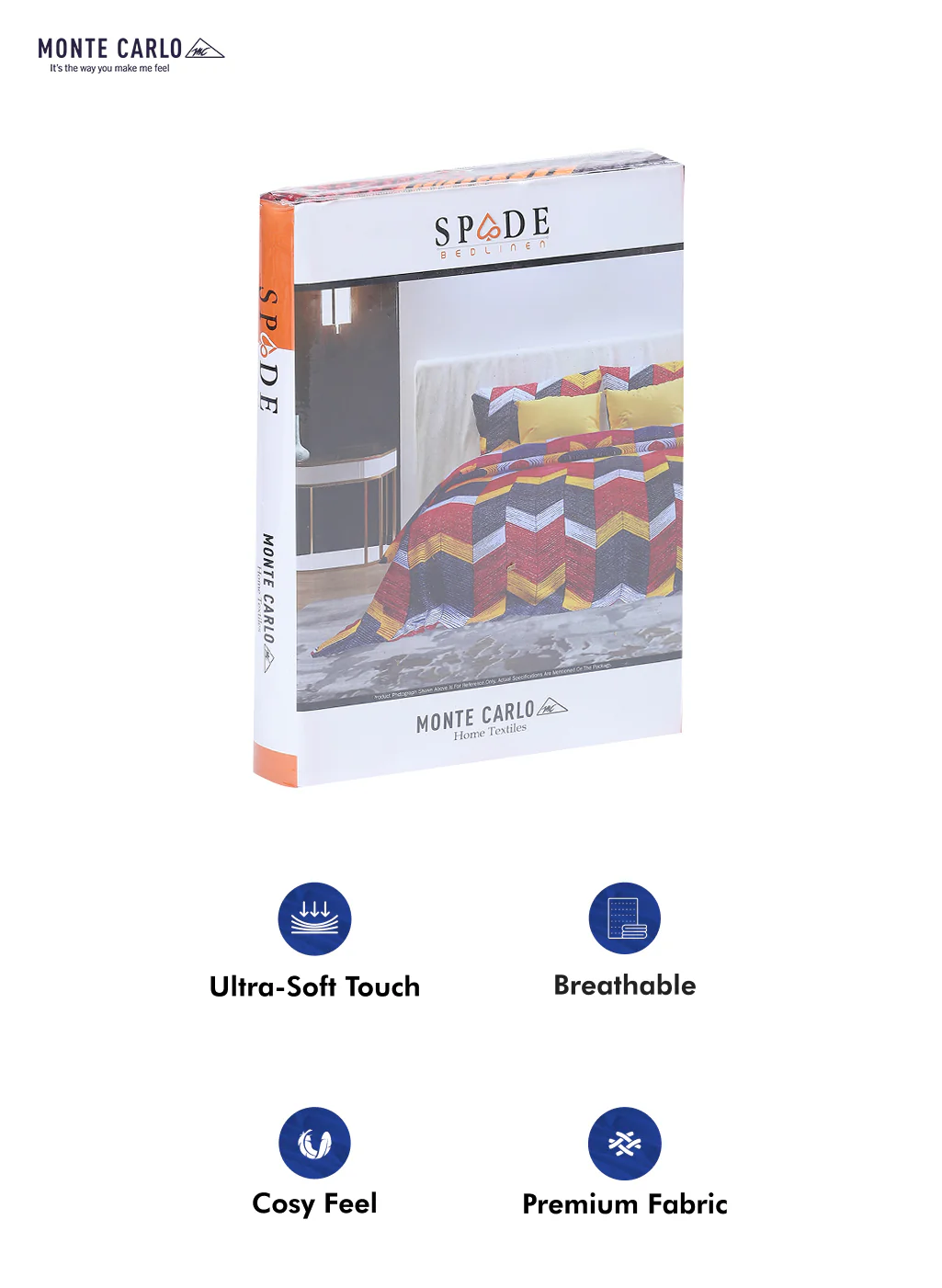 145 GSM Polyester Double Bed Bedsheet with 2 Pillow Covers - Image 10