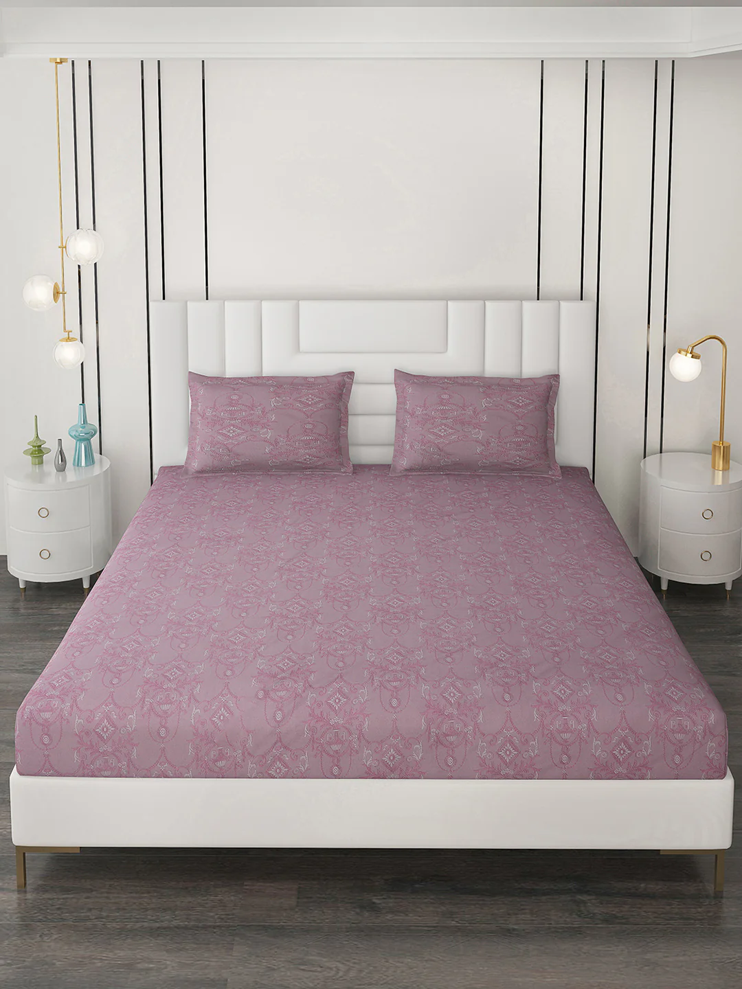 180 TC Cotton Double Bedsheet with 2 Pillow Covers - Image 3