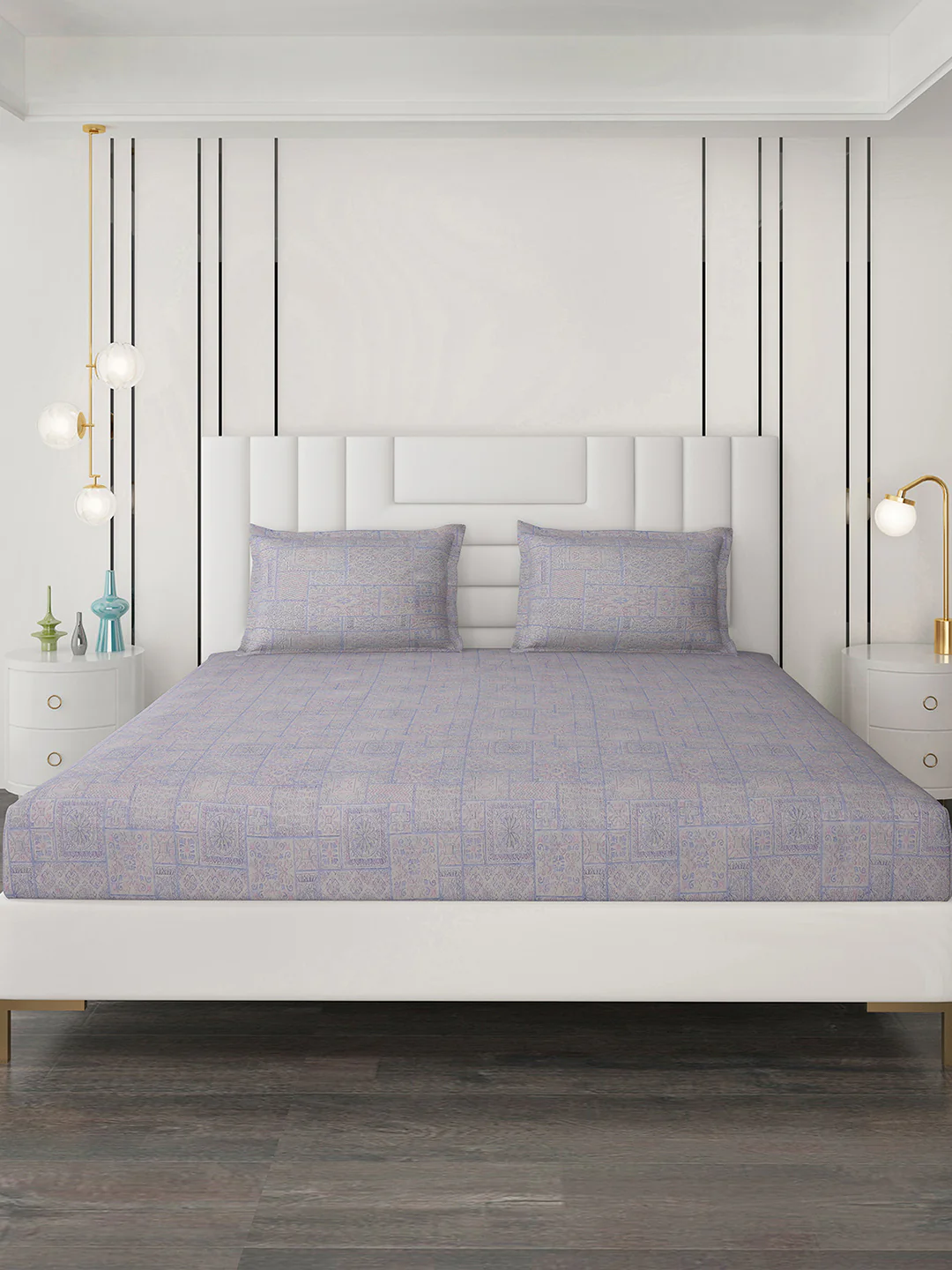 180 TC Cotton Double Bedsheet with 2 Pillow Covers - Image 4