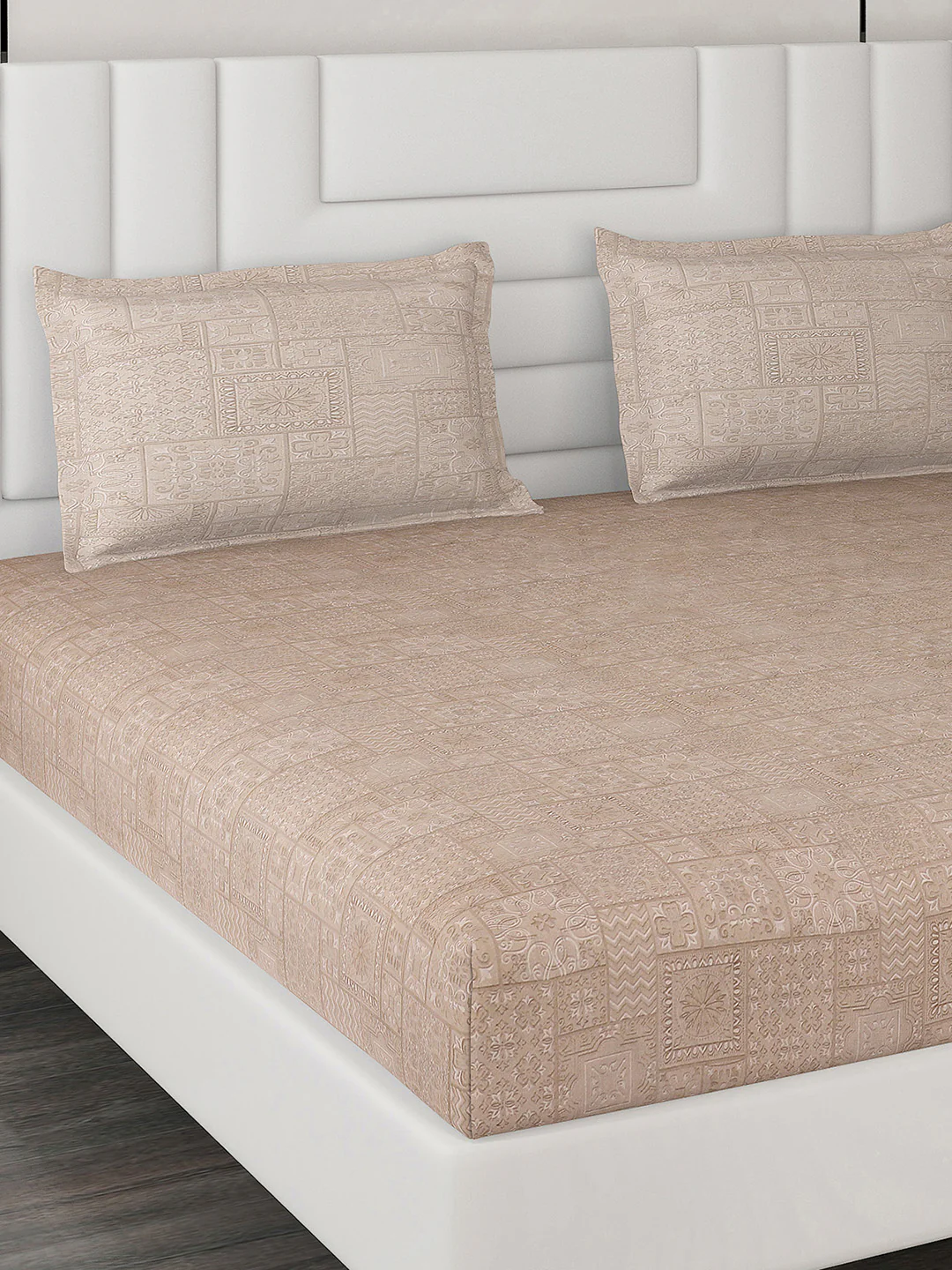 180 TC Cotton Double Bedsheet with 2 Pillow Covers - Image 4