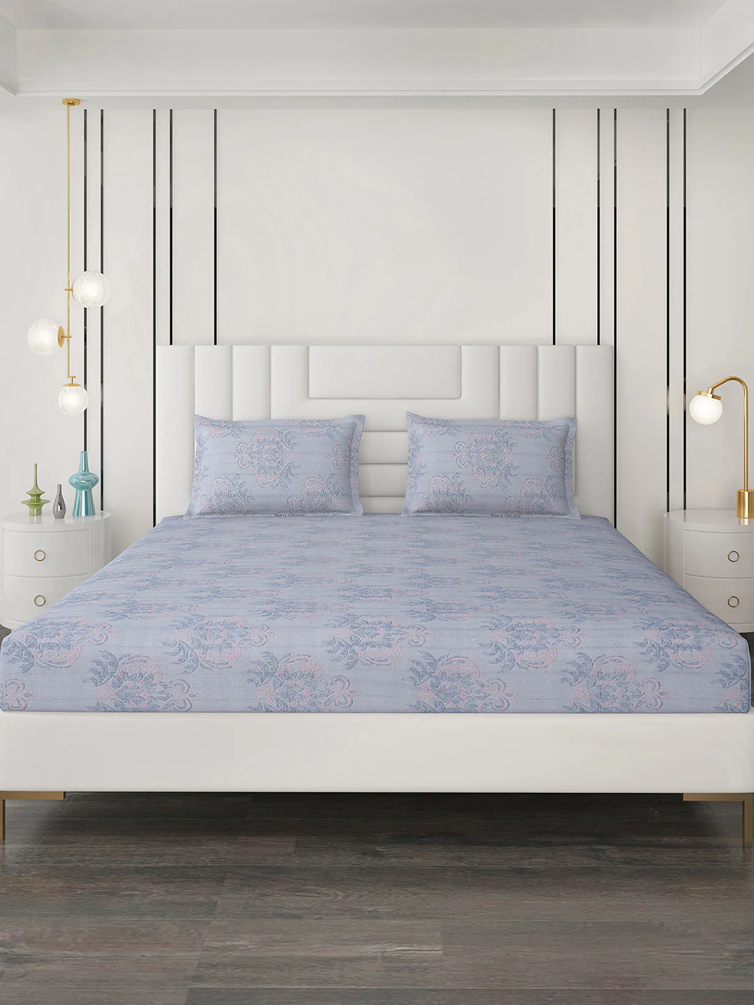 180 TC Cotton Double Bedsheet with 2 Pillow Covers - Image 4